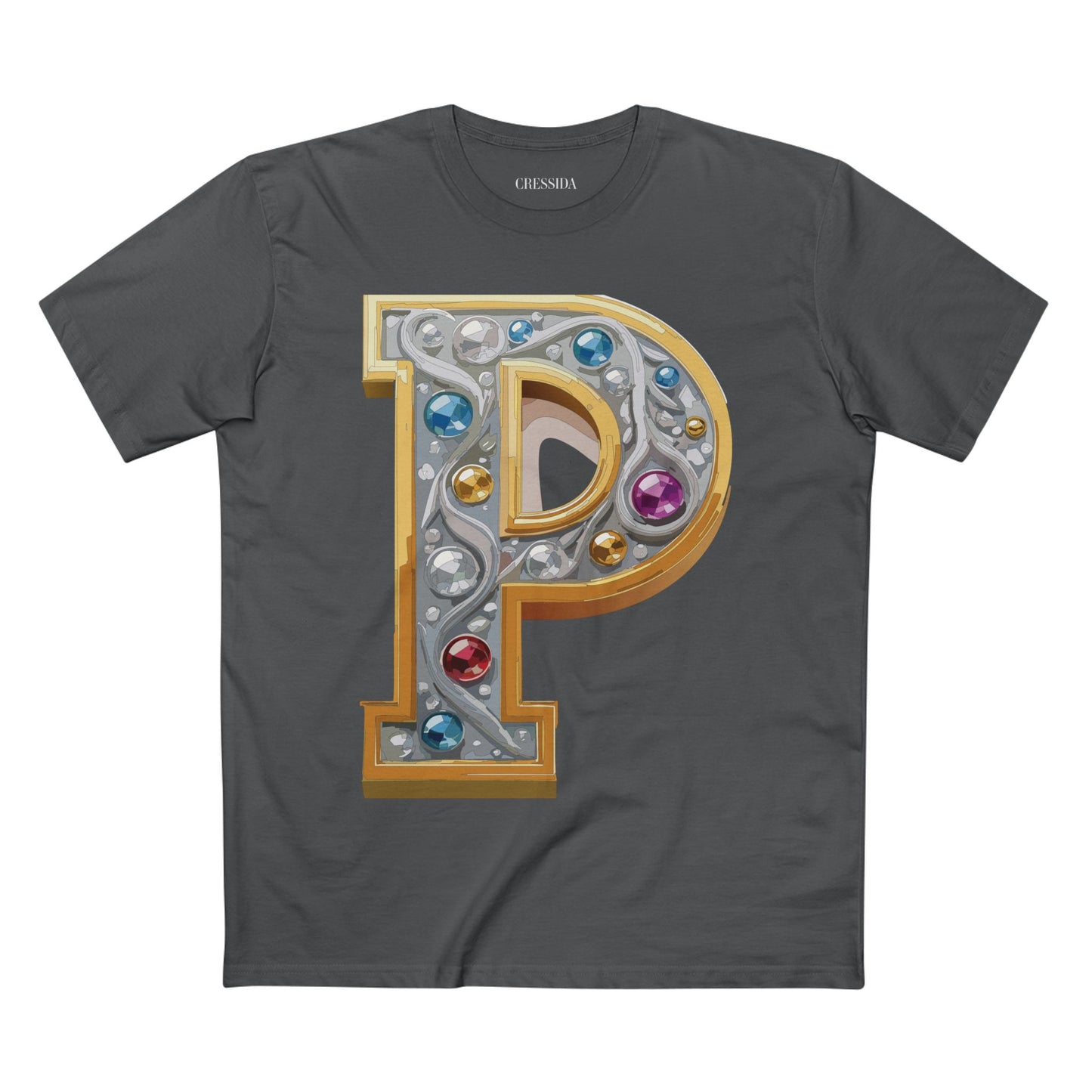 Letter Shirt, Shirt with Letters, Tee Shirt with Gold Letters