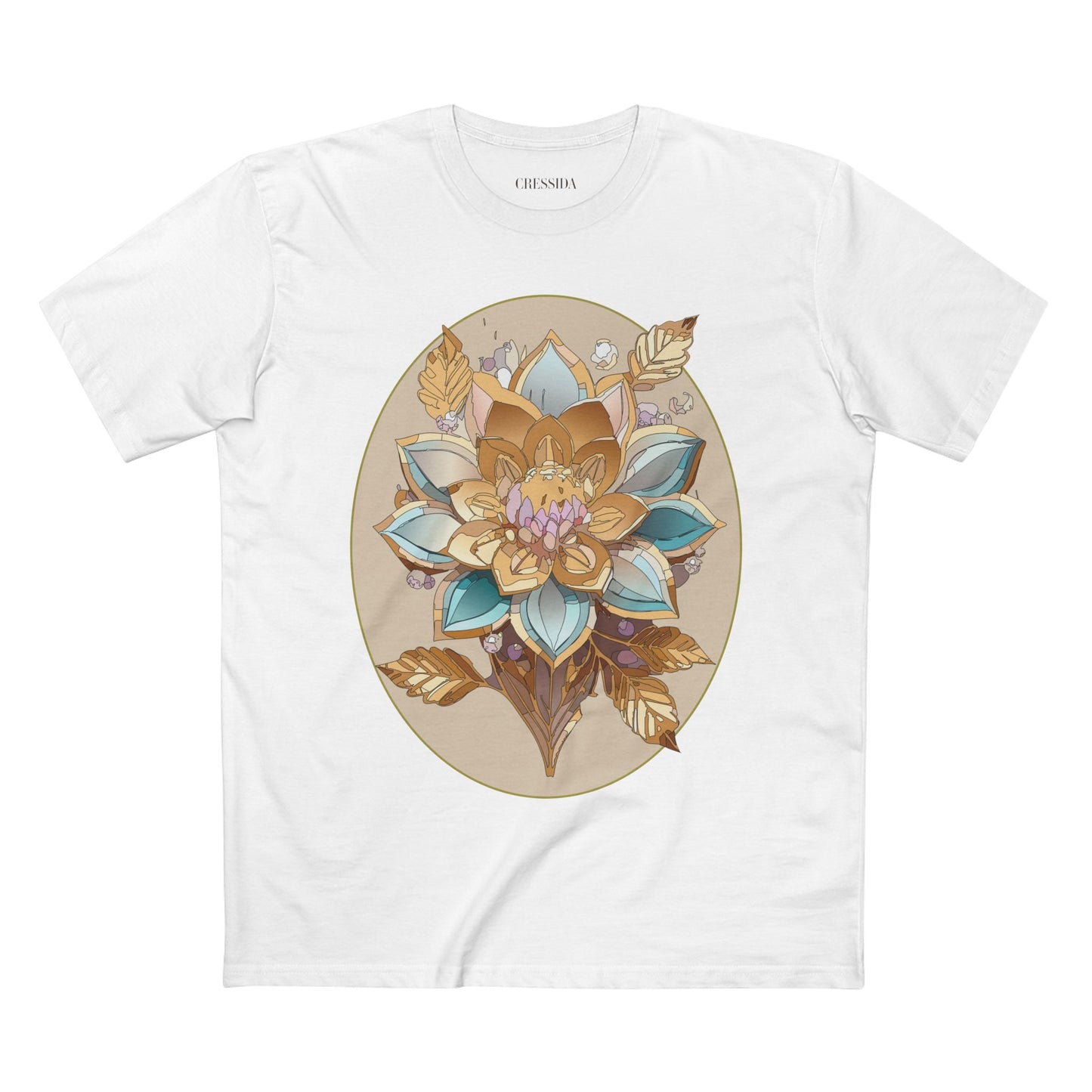 Floral Shirt, Shirt with Flower, Tee Shirt with Antique Flower