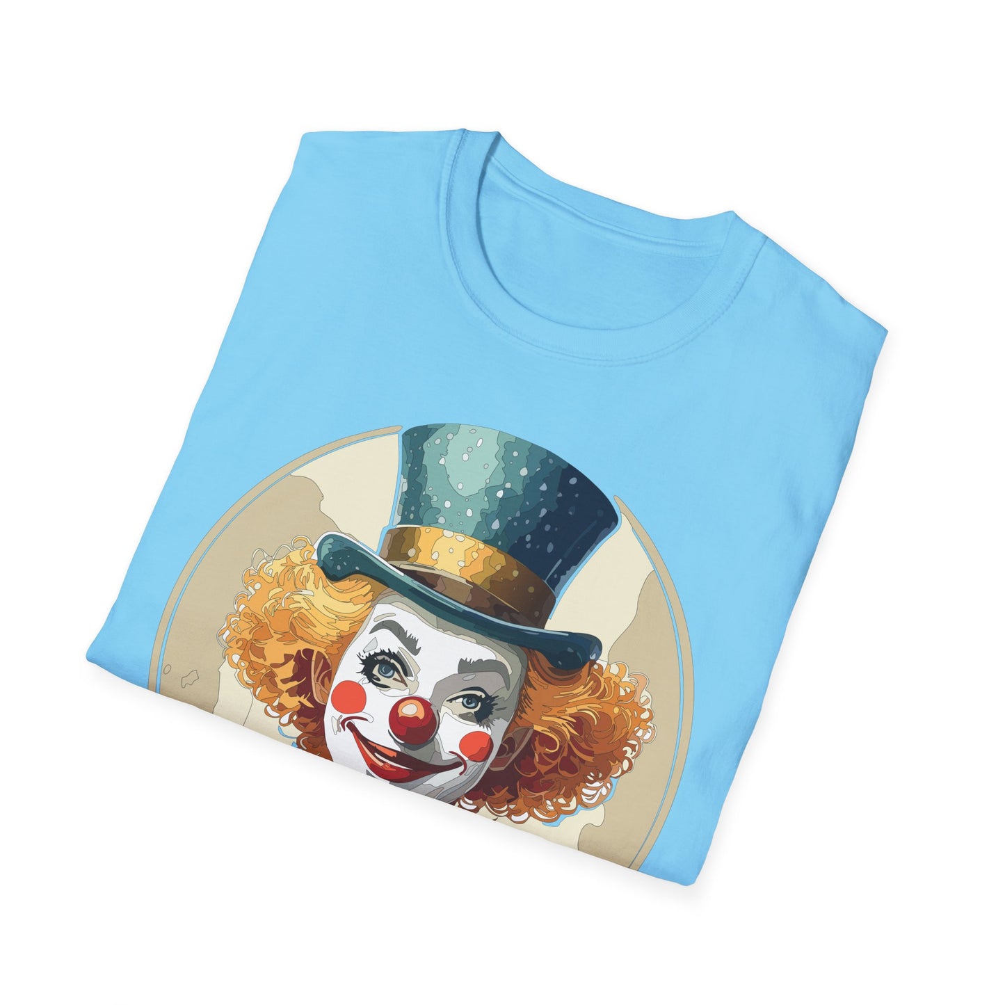 Clown Shirt, T Shirt with Clown, Funny Man Shirt, Tee Shirt with Funny Man, Circus Shirt, Shirt with Circus, Scary Man Shirt, Shirt with Scary Man