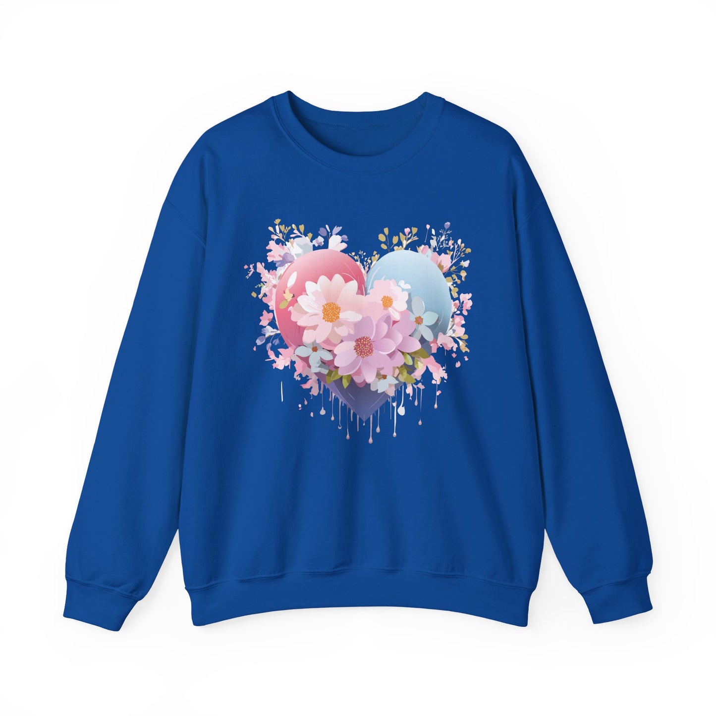 Floral Heart Sweatshirt, Floral Love Sweatshirt, Valentine's Day Sweatshirt, Heart Floral Sweatshirt