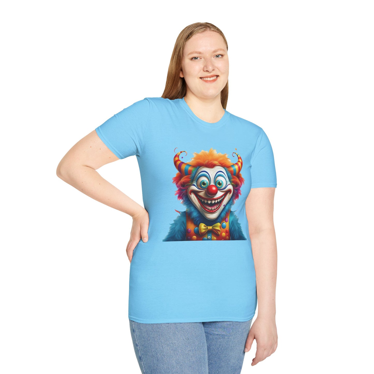 Clown Shirt, T Shirt with Clown, Funny Man Shirt, Tee Shirt with Funny Man, Circus Shirt, Shirt with Circus, Scary Man Shirt, Shirt with Scary Man