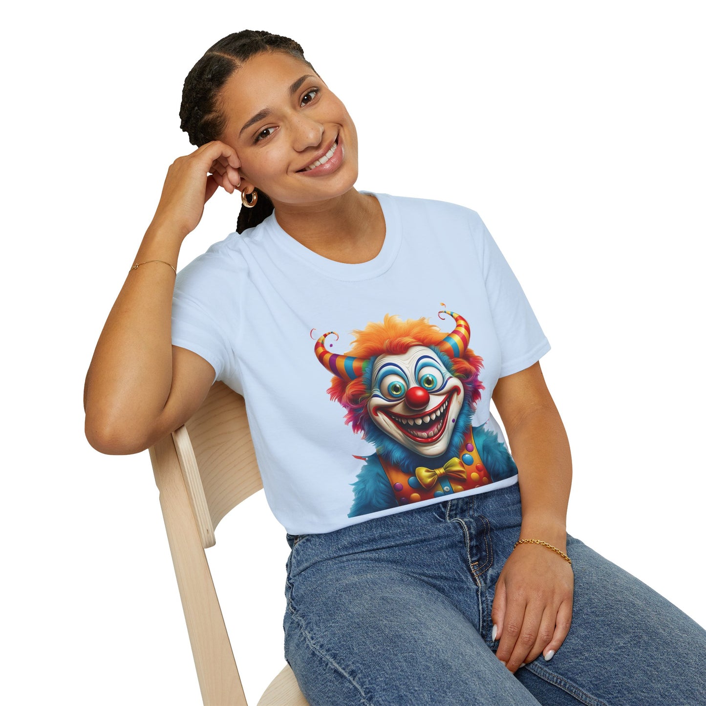 Clown Shirt, T Shirt with Clown, Funny Man Shirt, Tee Shirt with Funny Man, Circus Shirt, Shirt with Circus, Scary Man Shirt, Shirt with Scary Man
