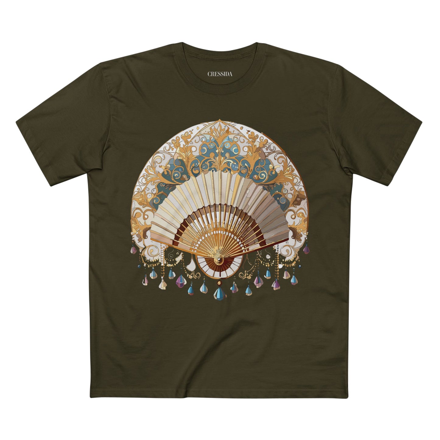 Fan shirt, Shirt with Fan, Tee Shirt with Antique Fan