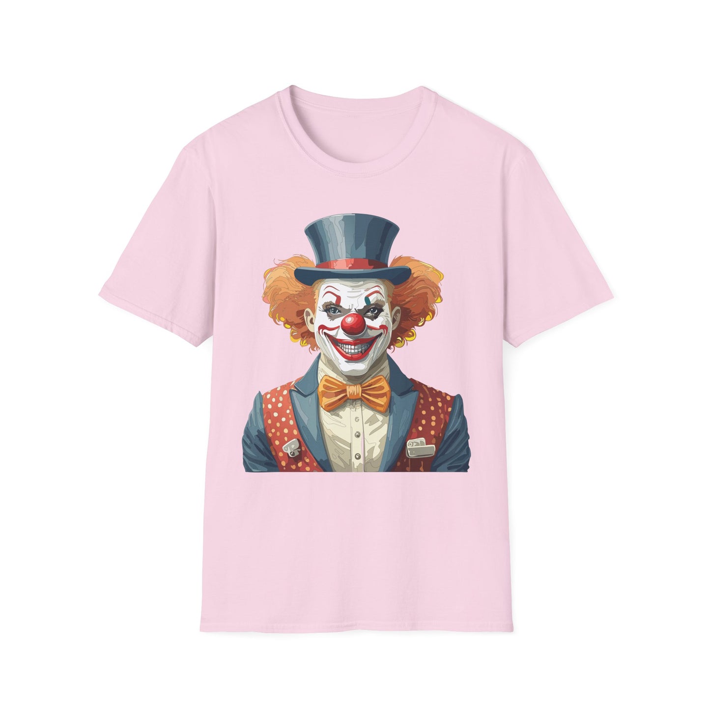Clown Shirt, T Shirt with Clown, Funny Man Shirt, Tee Shirt with Funny Man, Circus Shirt, Shirt with Circus, Scary Man Shirt, Shirt with Scary Man