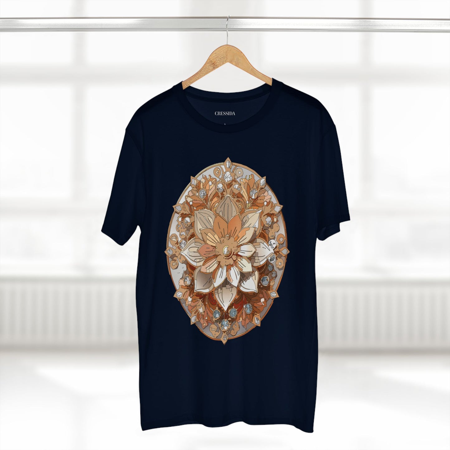Floral Shirt, Shirt with Flower, Tee Shirt with Antique Flower