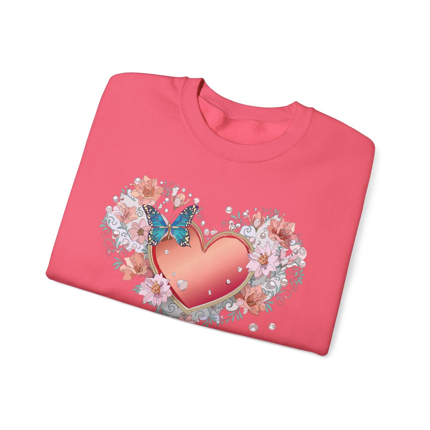 Floral Heart Sweatshirt, Floral Love Sweatshirt, Valentine's Day Sweatshirt, Heart Floral Sweatshirt