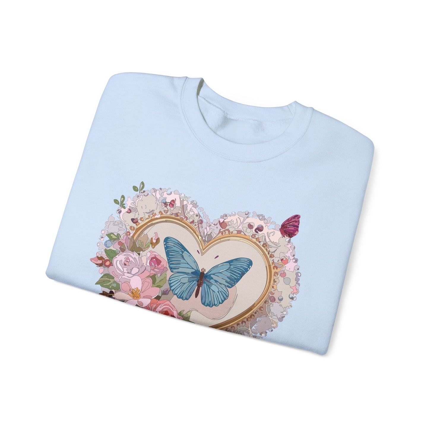 Floral Heart Sweatshirt, Floral Love Sweatshirt, Valentine's Day Sweatshirt, Heart Floral Sweatshirt