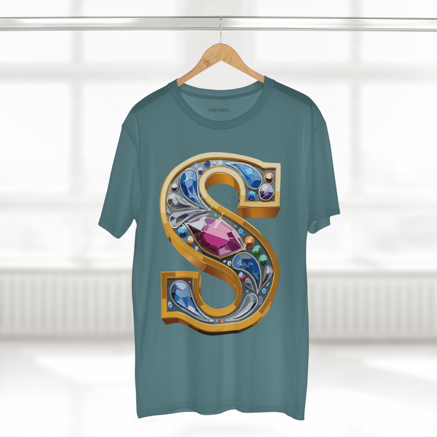 Letter Shirt, Shirt with Letters, Tee Shirt with Gold Letters