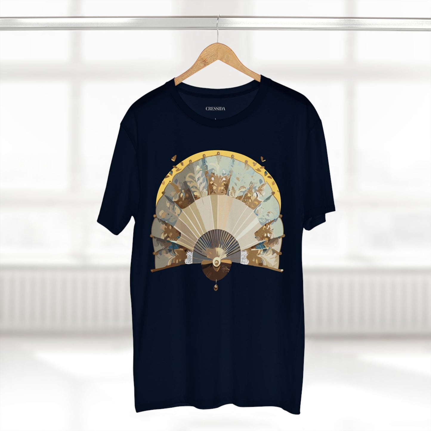 Fan shirt, Shirt with Fan, Tee Shirt with Antique Fan