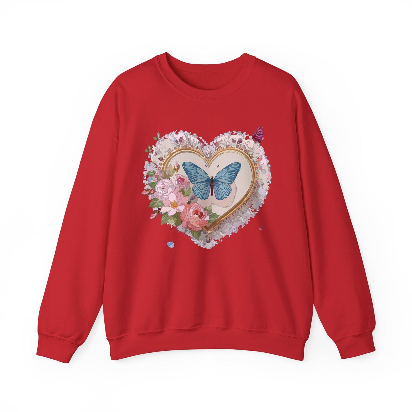 Floral Heart Sweatshirt, Floral Love Sweatshirt, Valentine's Day Sweatshirt, Heart Floral Sweatshirt