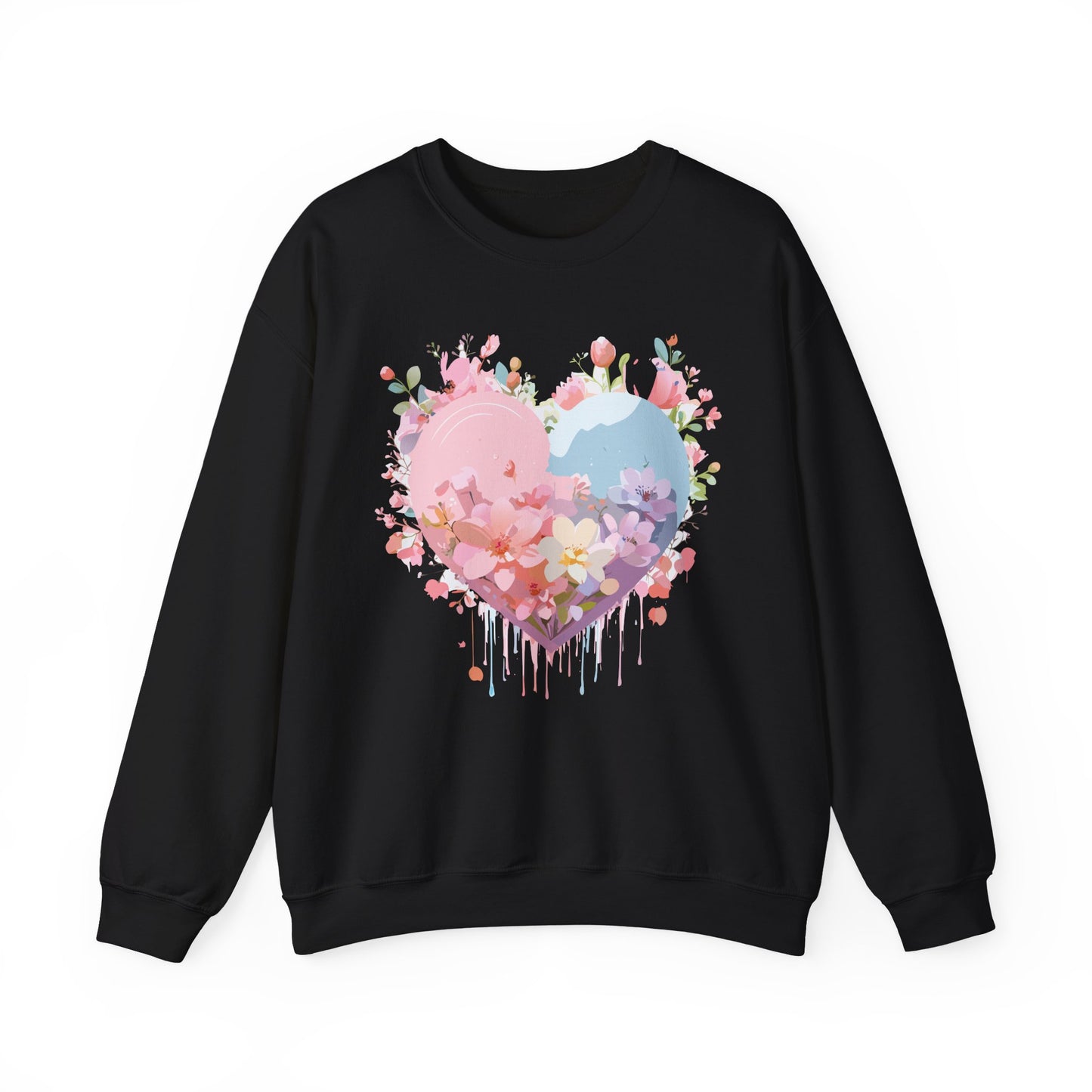 Floral Heart Sweatshirt, Floral Love Sweatshirt, Valentine's Day Sweatshirt, Heart Floral Sweatshirt