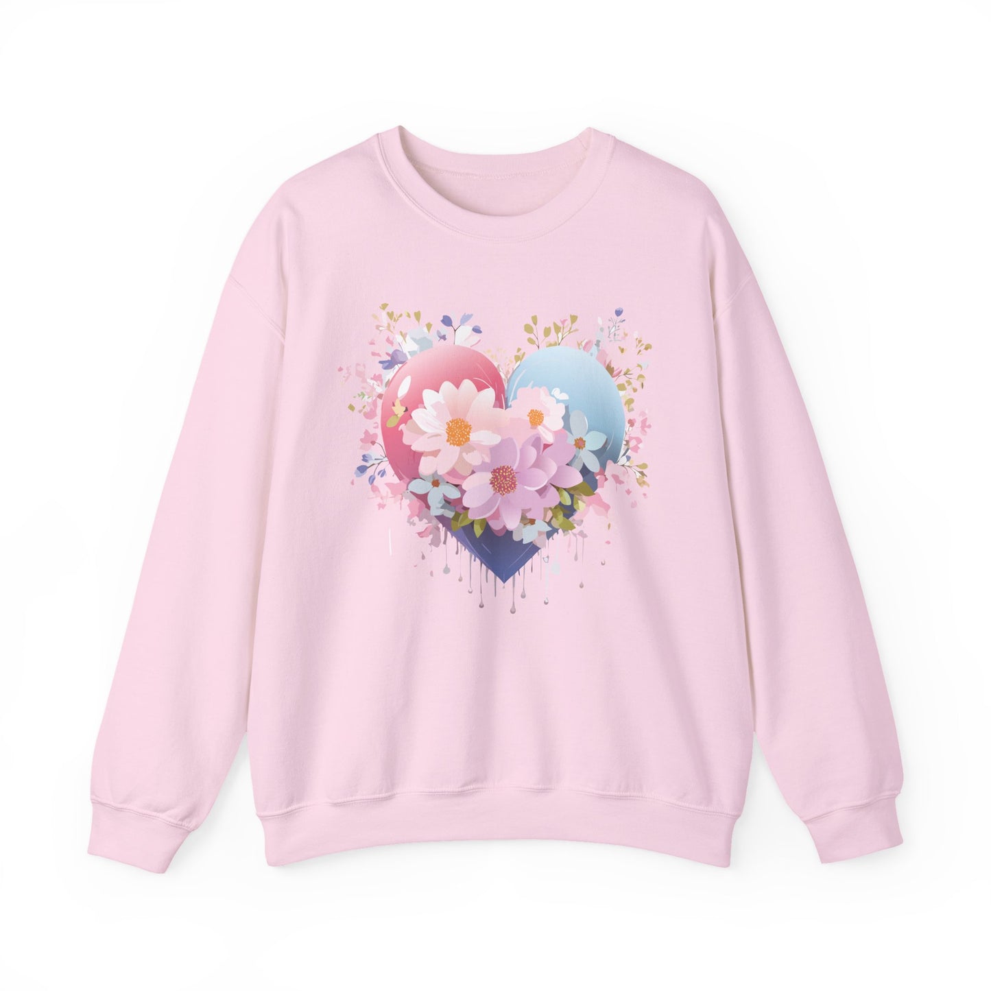 Floral Heart Sweatshirt, Floral Love Sweatshirt, Valentine's Day Sweatshirt, Heart Floral Sweatshirt