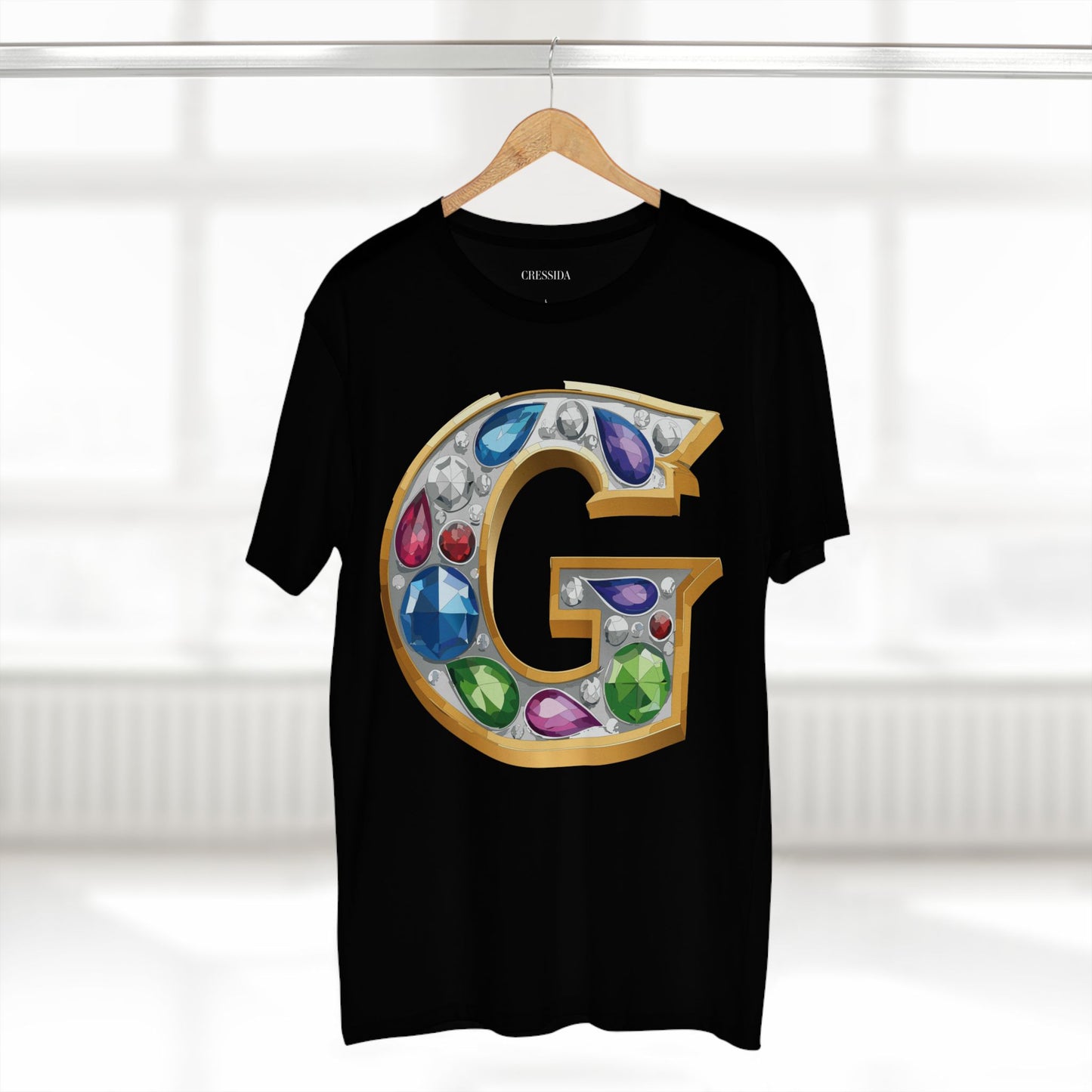 Letter Shirt, Shirt with Letters, Tee Shirt with Gold Letters