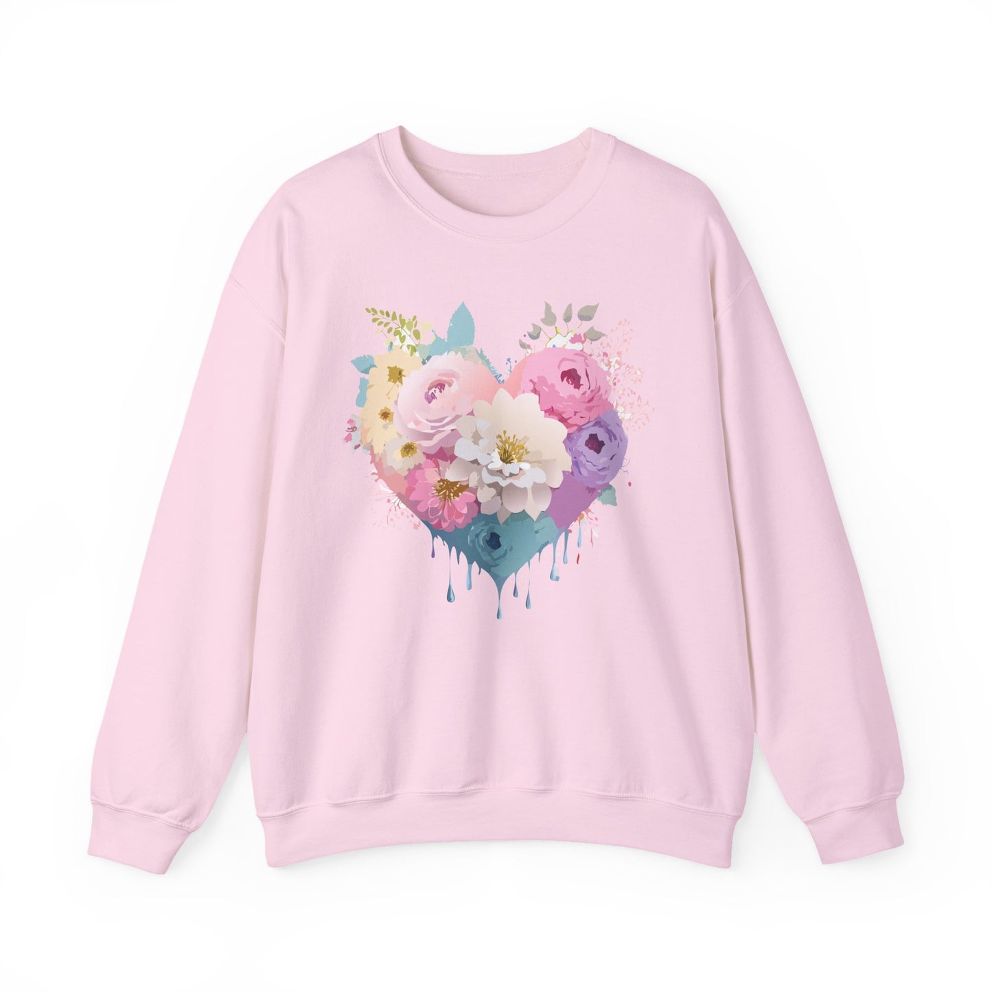 Floral Heart Sweatshirt, Floral Love Sweatshirt, Valentine's Day Sweatshirt, Heart Floral Sweatshirt