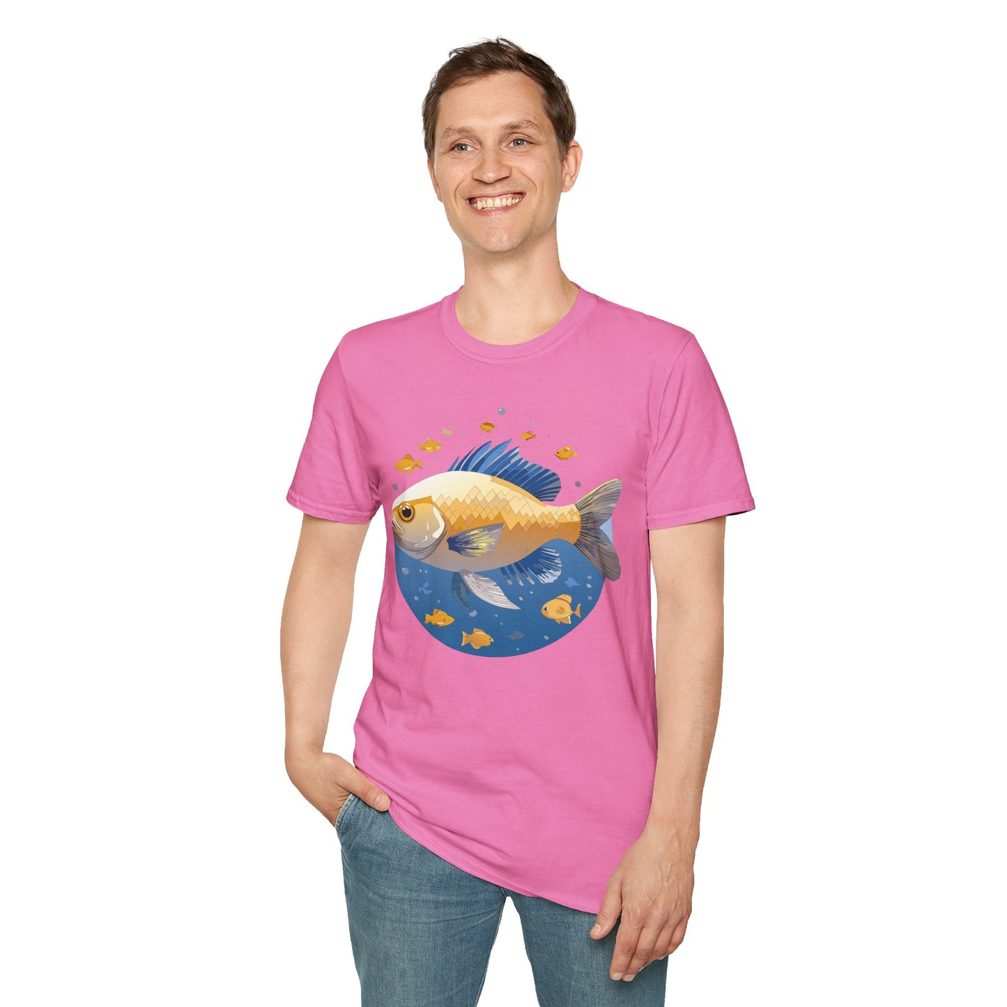 Fish Art Design Shirt, T Shirt with Fish, Graphic Shirt, Tee Shirt with Graphic Design, Shirt with Fish Graphic Art