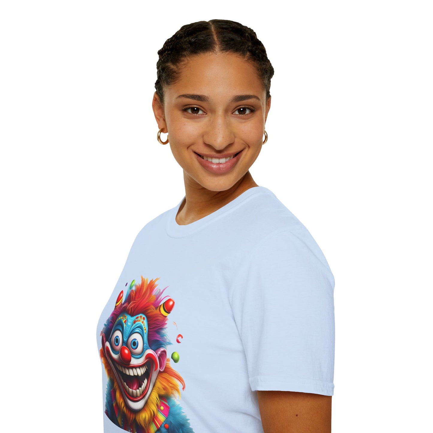 Clown Shirt, T Shirt with Clown, Funny Man Shirt, Tee Shirt with Funny Man, Circus Shirt, Shirt with Circus, Scary Man Shirt, Shirt with Scary Man