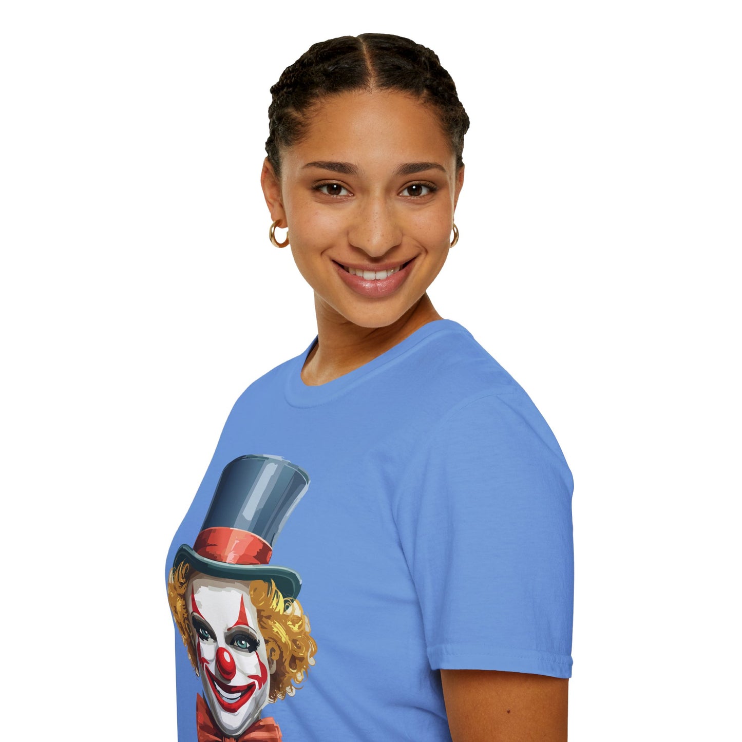 Clown Shirt, T Shirt with Clown, Funny Man Shirt, Tee Shirt with Funny Man, Circus Shirt, Shirt with Circus, Scary Man Shirt, Shirt with Scary Man