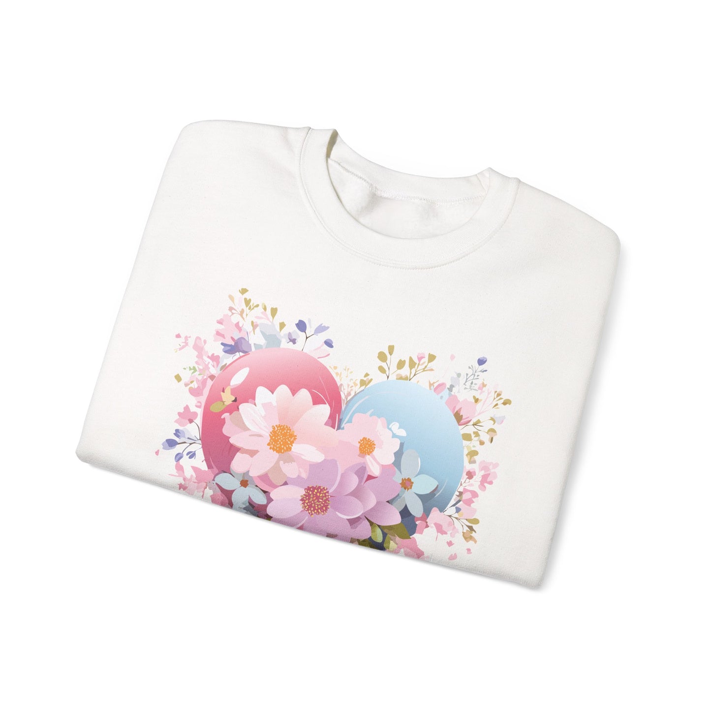Floral Heart Sweatshirt, Floral Love Sweatshirt, Valentine's Day Sweatshirt, Heart Floral Sweatshirt