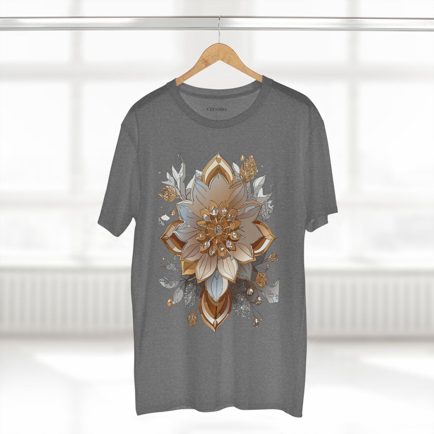 Floral Shirt, Shirt with Flower, Tee Shirt with Antique Flower