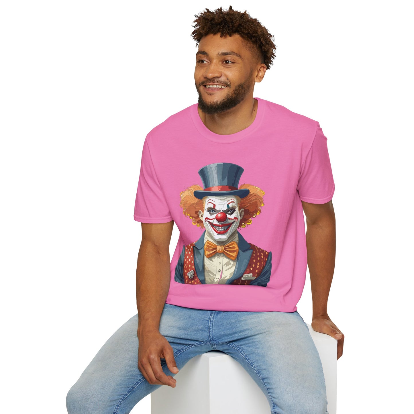Clown Shirt, T Shirt with Clown, Funny Man Shirt, Tee Shirt with Funny Man, Circus Shirt, Shirt with Circus, Scary Man Shirt, Shirt with Scary Man