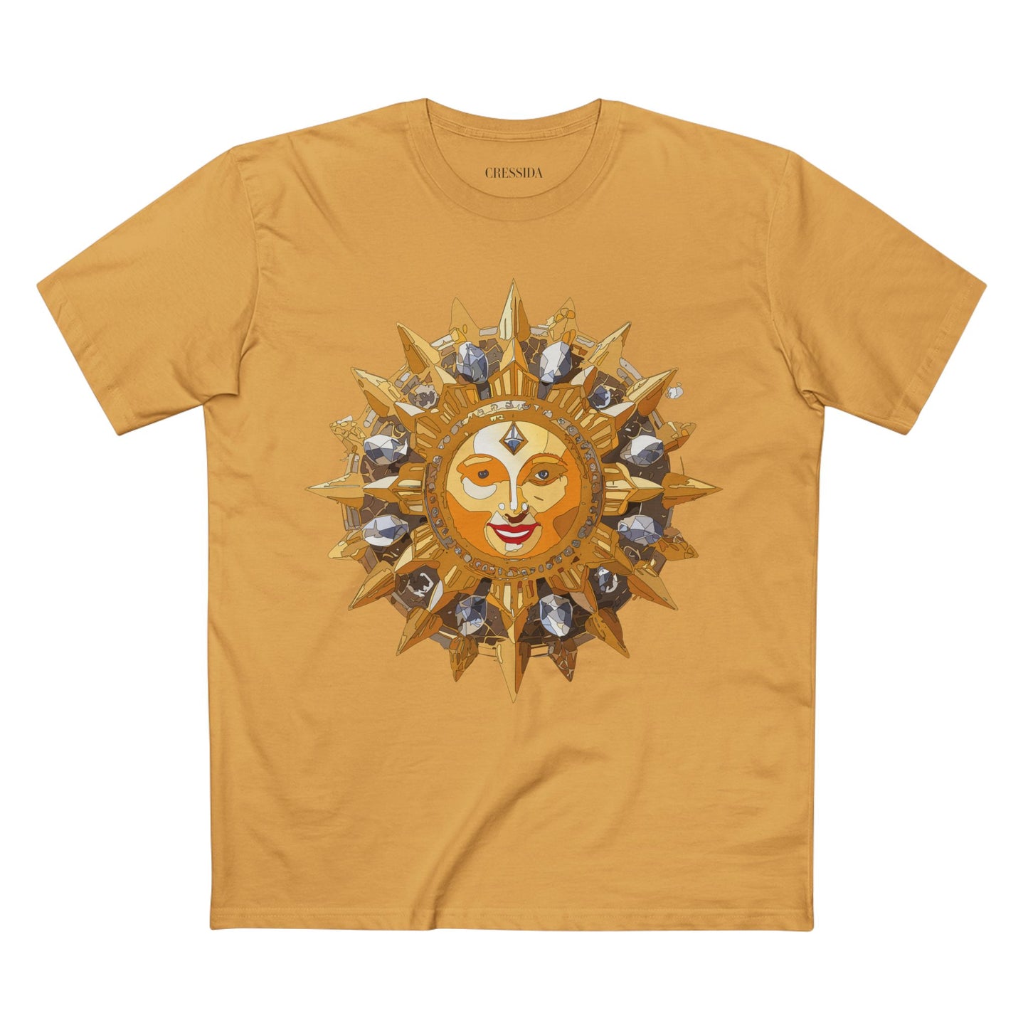 Sun Shirt, Shirt with Sun, Tee Shirt with Gold Sun