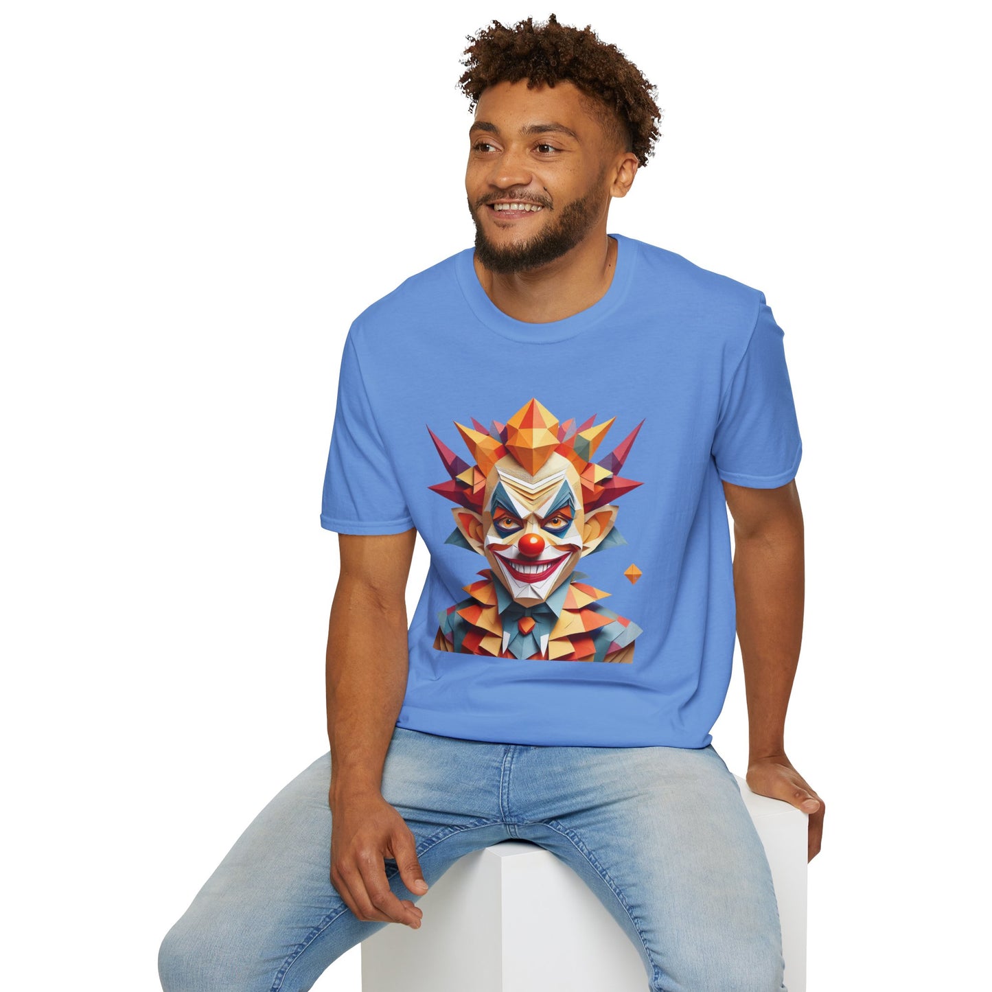 Clown Shirt, T Shirt with Clown, Funny Man Shirt, Tee Shirt with Funny Man, Circus Shirt, Shirt with Circus, Scary Man Shirt, Shirt with Scary Man
