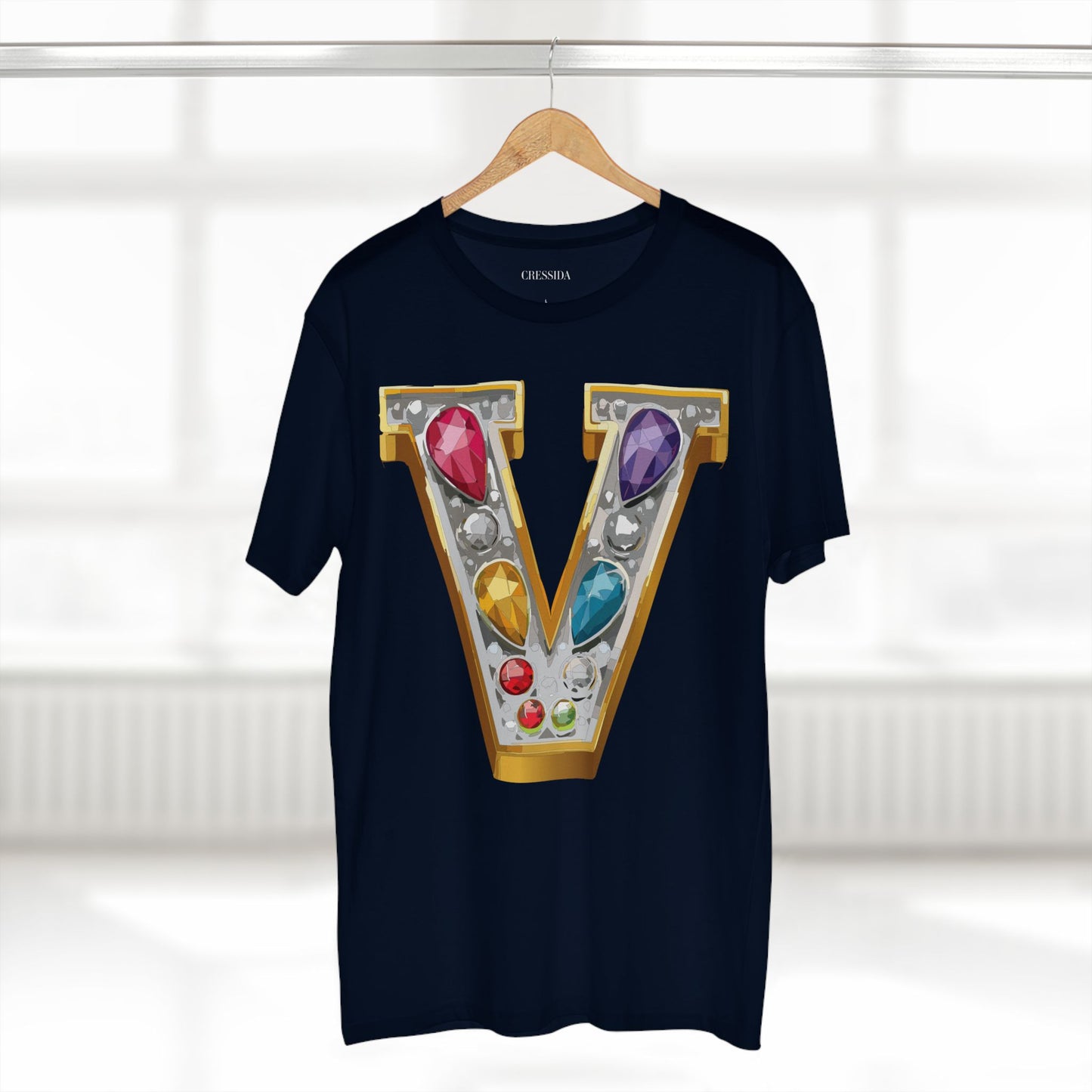 Letter Shirt, Shirt with Letters, Tee Shirt with Gold Letters