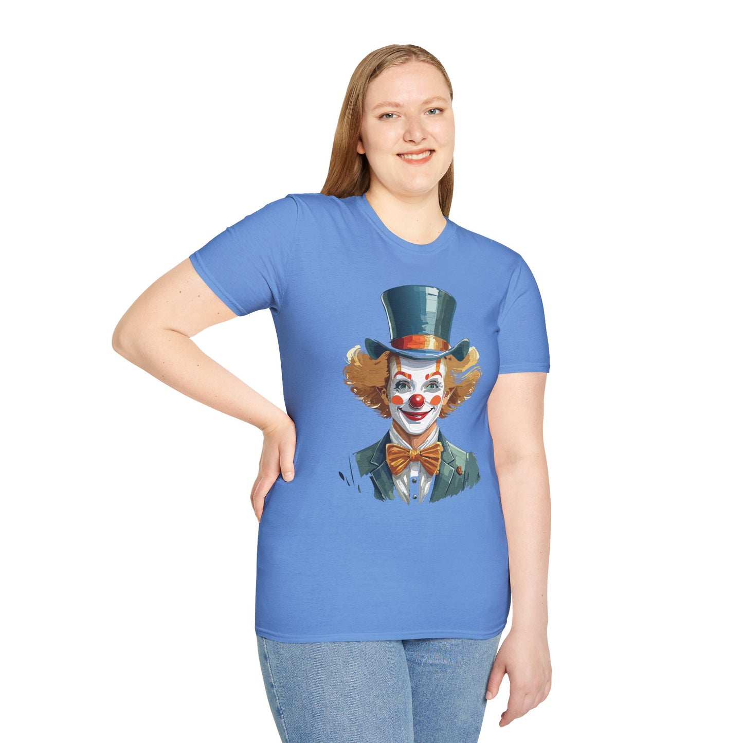 Clown Shirt, T Shirt with Clown, Funny Man Shirt, Tee Shirt with Funny Man, Circus Shirt, Shirt with Circus, Scary Man Shirt, Shirt with Scary Man
