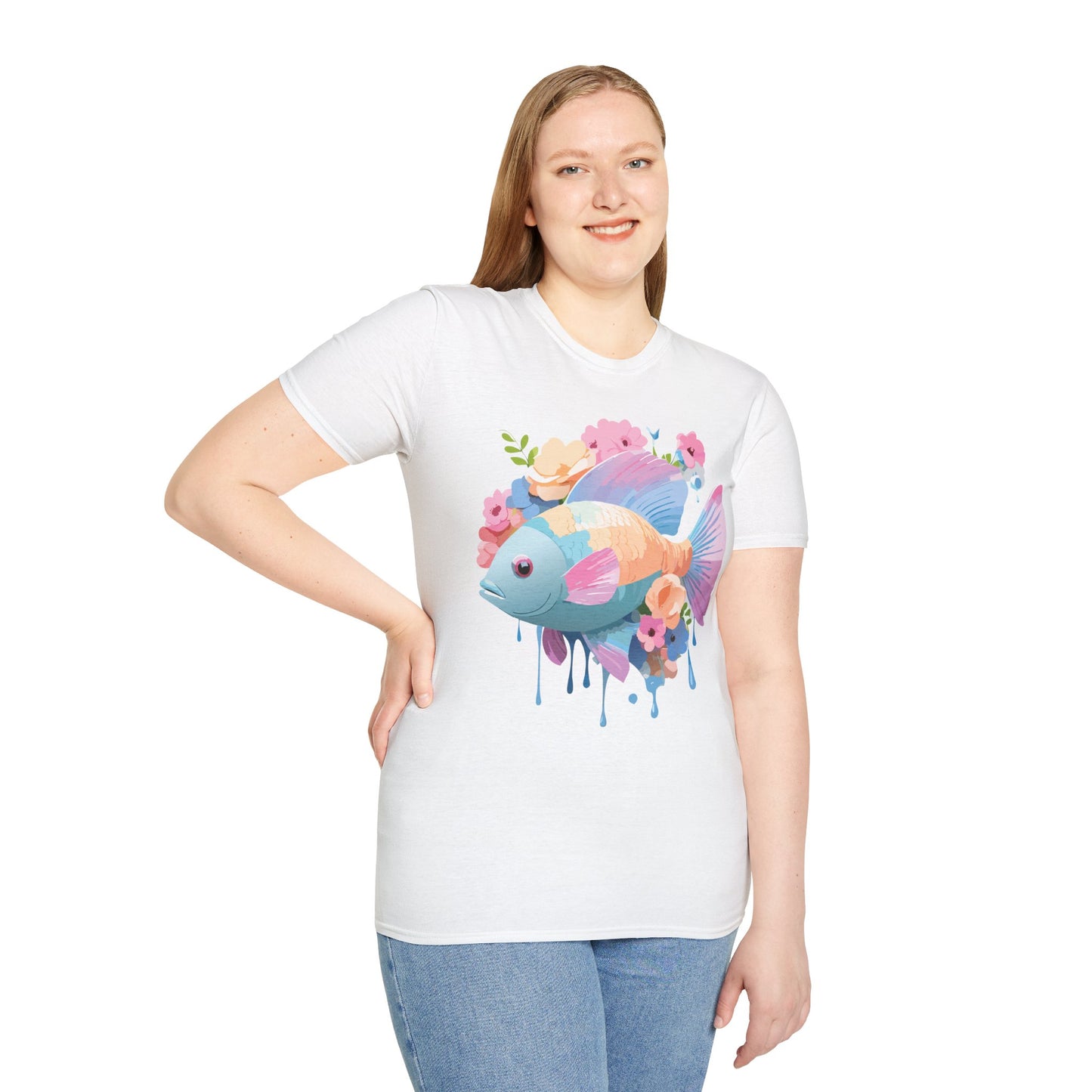 Fish Art Design Shirt, T Shirt with Fish, Graphic Shirt, Tee Shirt with Graphic Design, Shirt with Fish Graphic Art