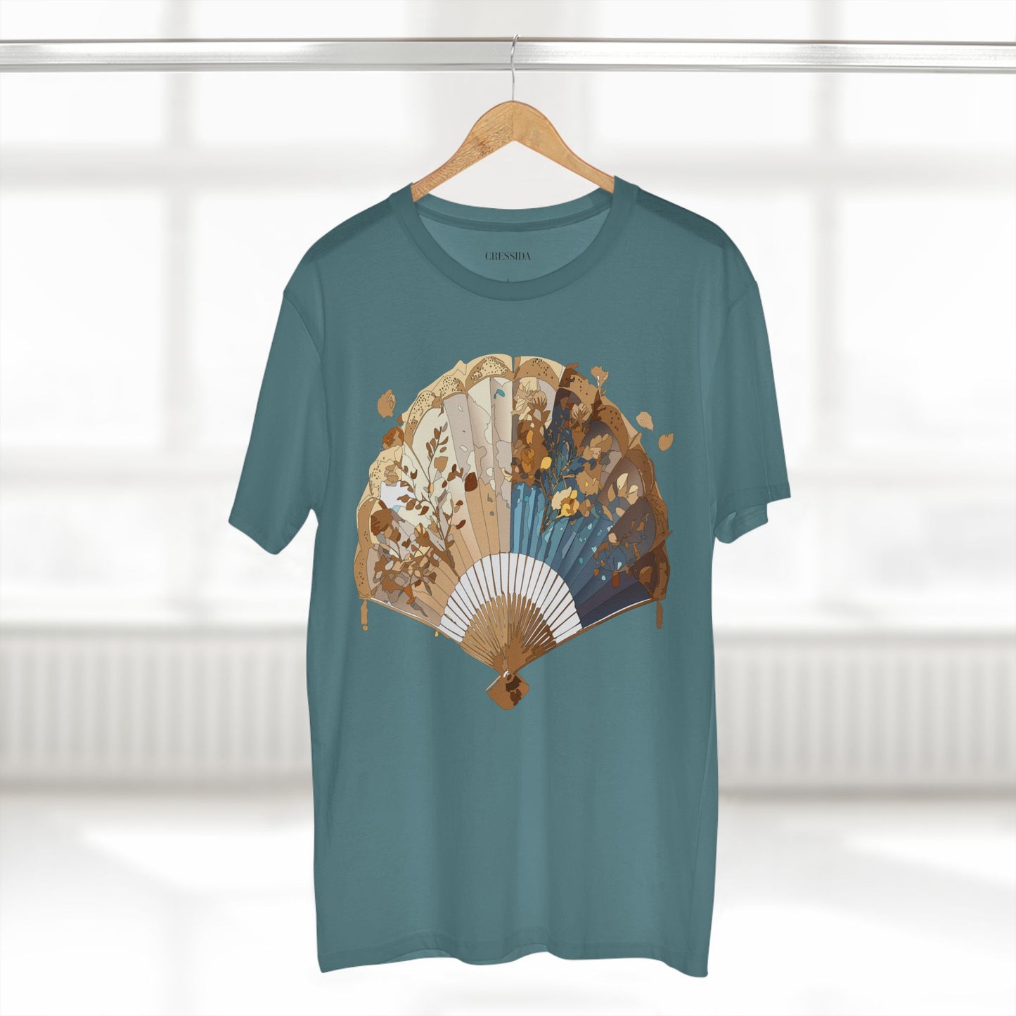 Fan shirt, Shirt with Fan, Tee Shirt with Antique Fan