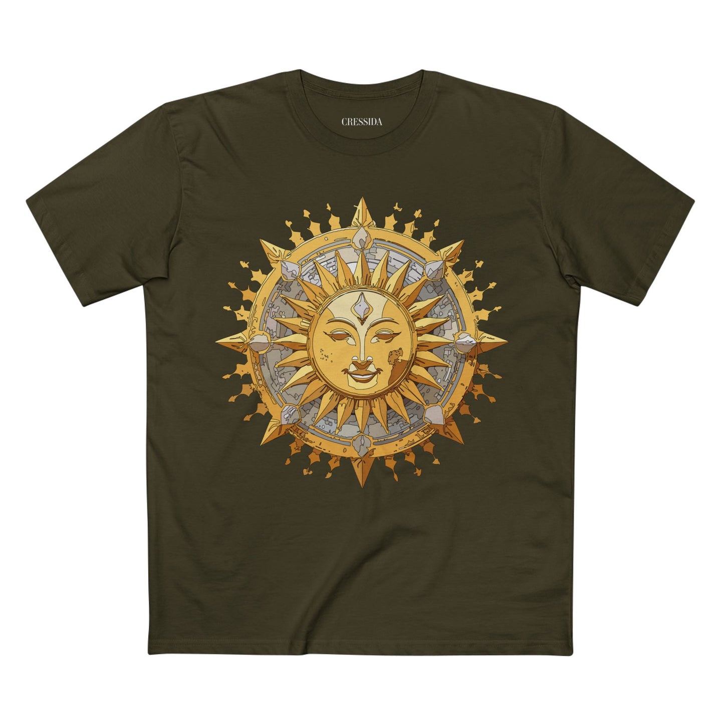 Sun Shirt, Shirt with Sun, Tee Shirt with Gold Sun