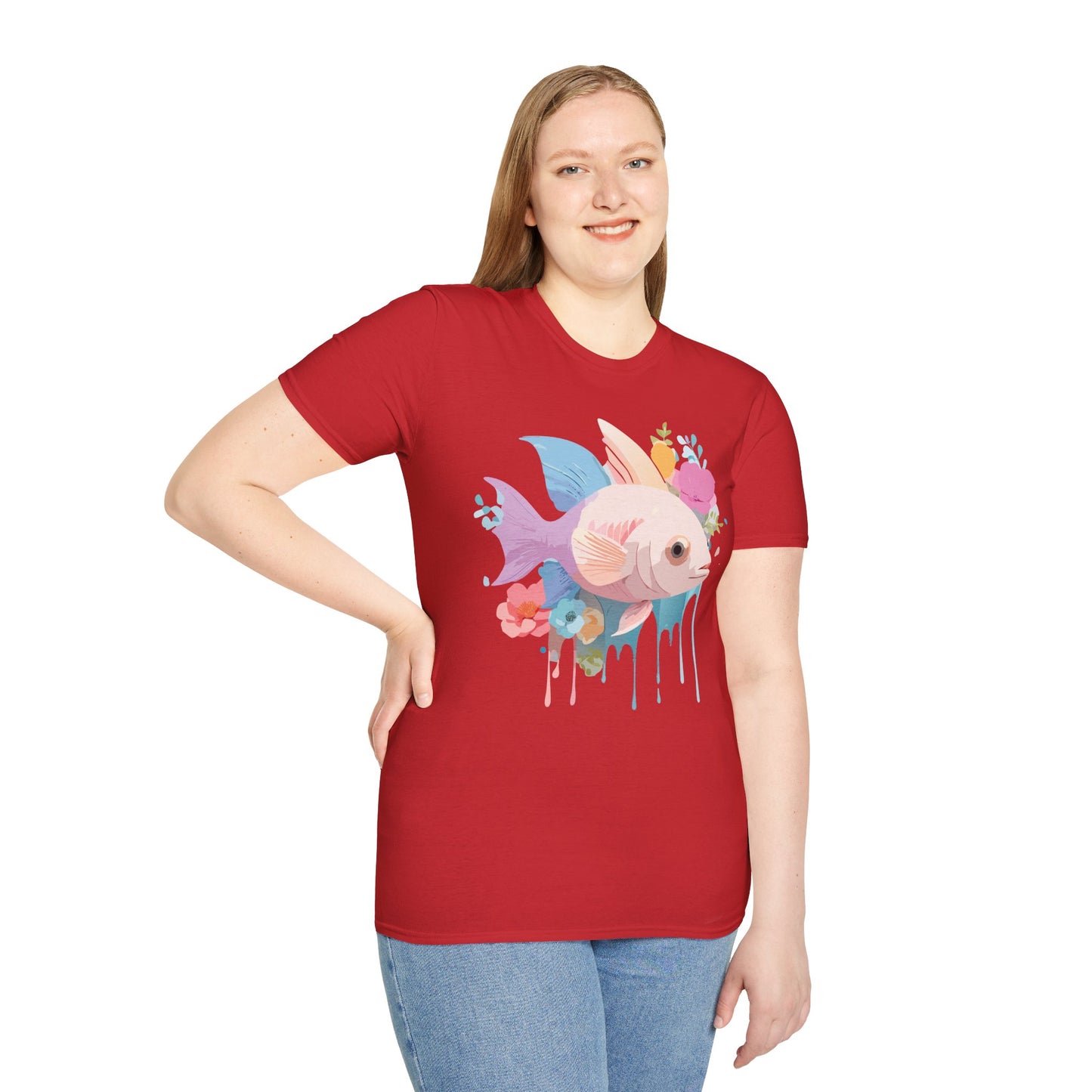 Fish Art Design Shirt, T Shirt with Fish, Graphic Shirt, Tee Shirt with Graphic Design, Shirt with Fish Graphic Art