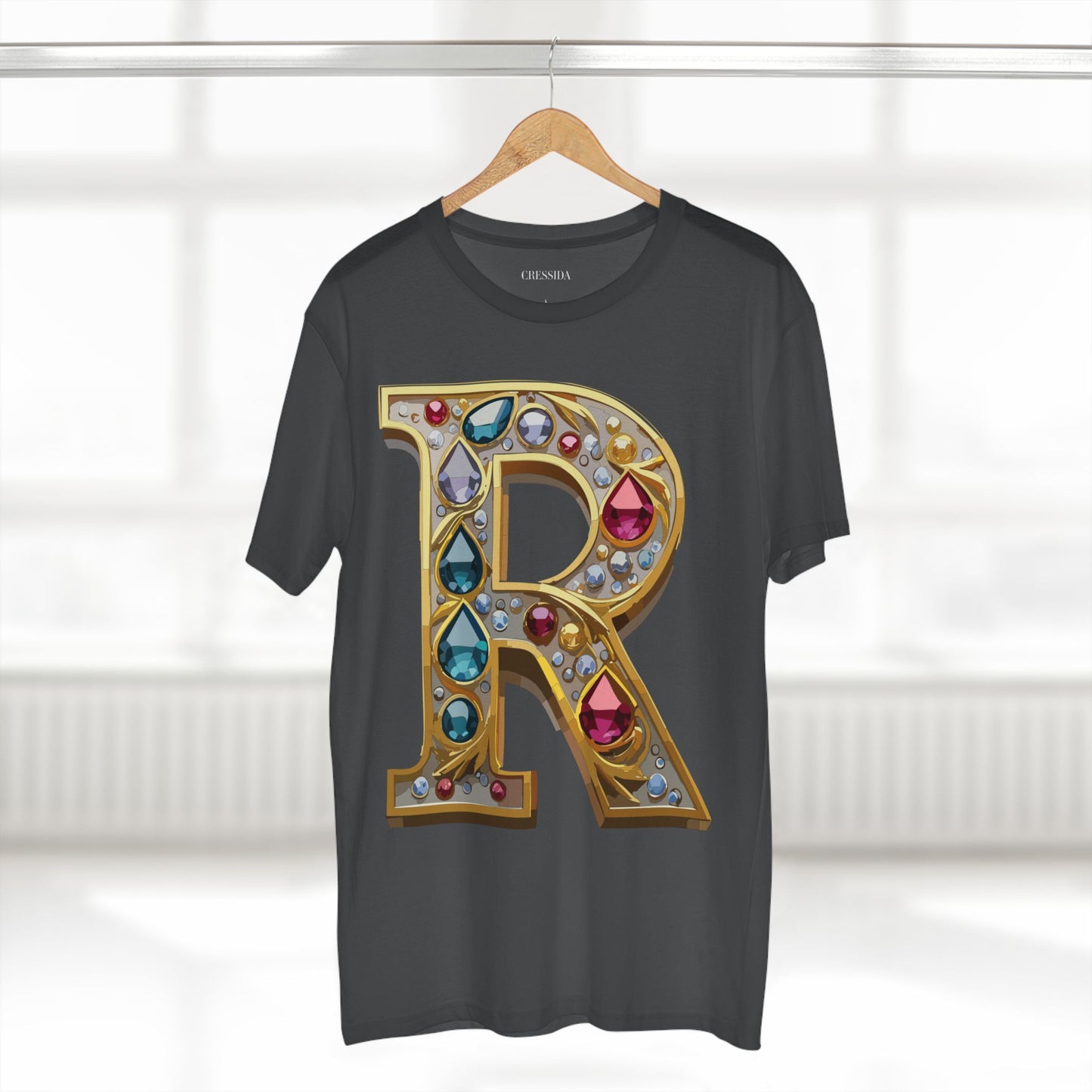 Letter Shirt, Shirt with Letters, Tee Shirt with Gold Letters