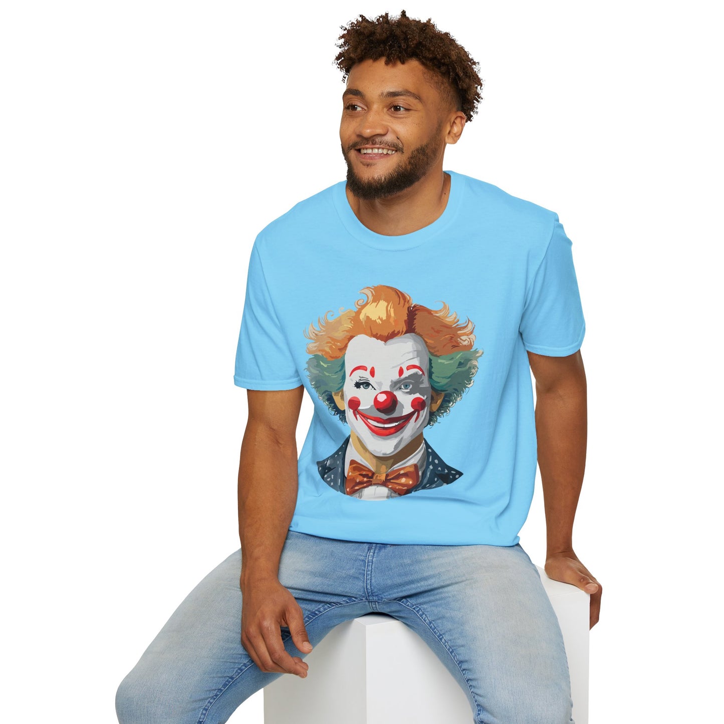 Clown Shirt, T Shirt with Clown, Funny Man Shirt, Tee Shirt with Funny Man, Circus Shirt, Shirt with Circus, Scary Man Shirt, Shirt with Scary Man