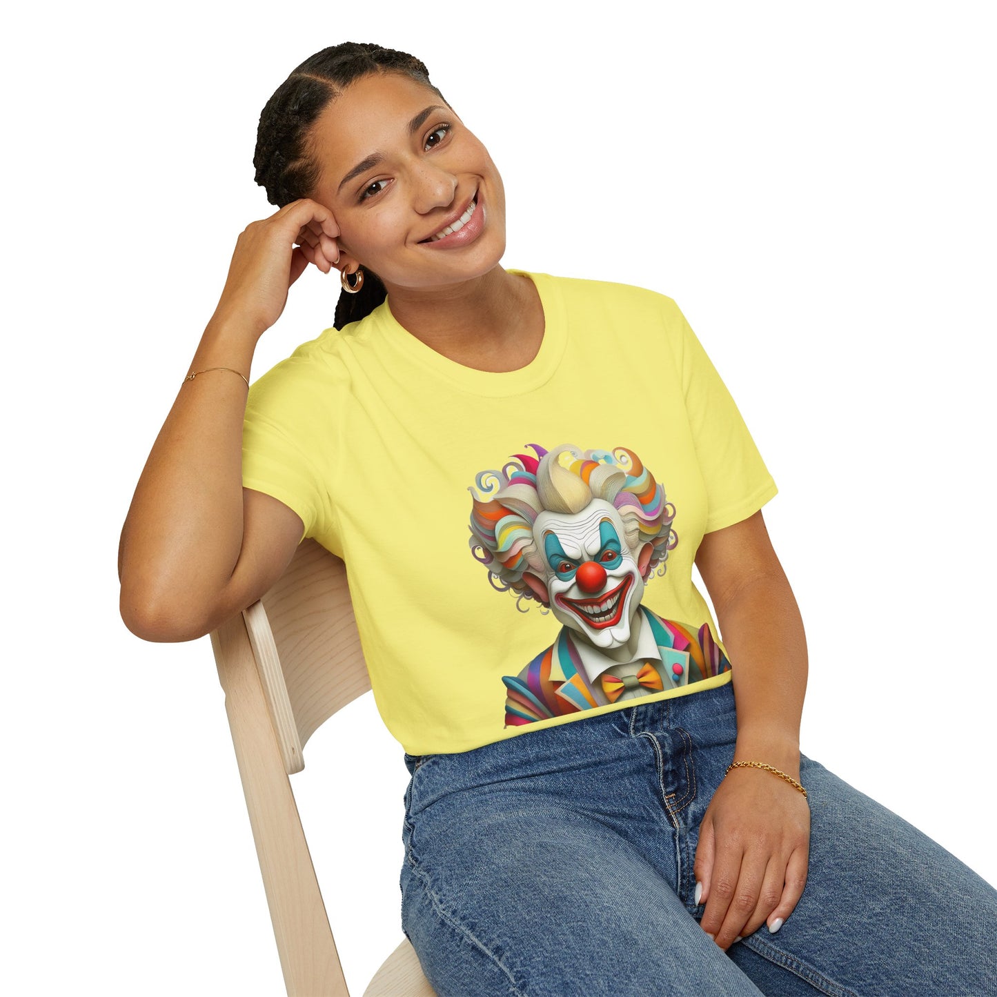 Clown Shirt, T Shirt with Clown, Funny Man Shirt, Tee Shirt with Funny Man, Circus Shirt, Shirt with Circus, Scary Man Shirt, Shirt with Scary Man