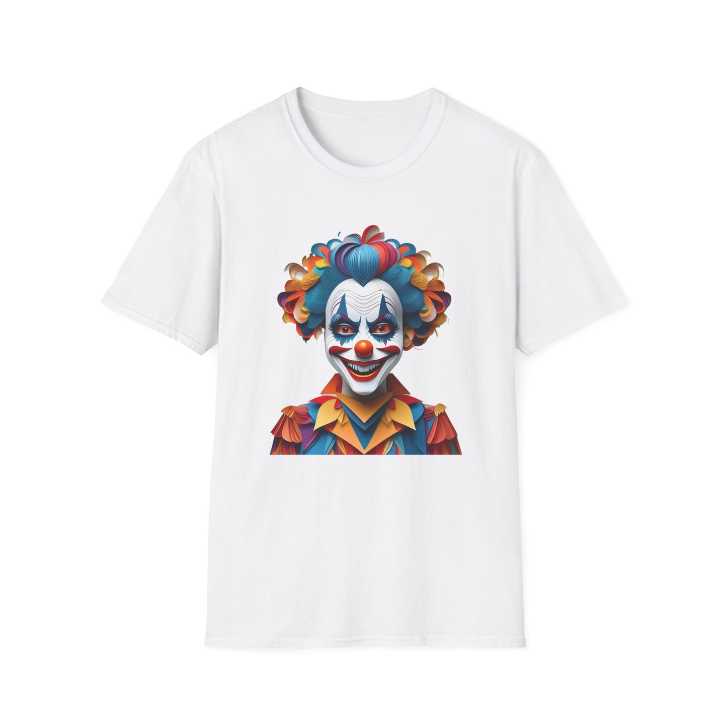 Clown Shirt, T Shirt with Clown, Funny Man Shirt, Tee Shirt with Funny Man, Circus Shirt, Shirt with Circus, Scary Man Shirt, Shirt with Scary Man