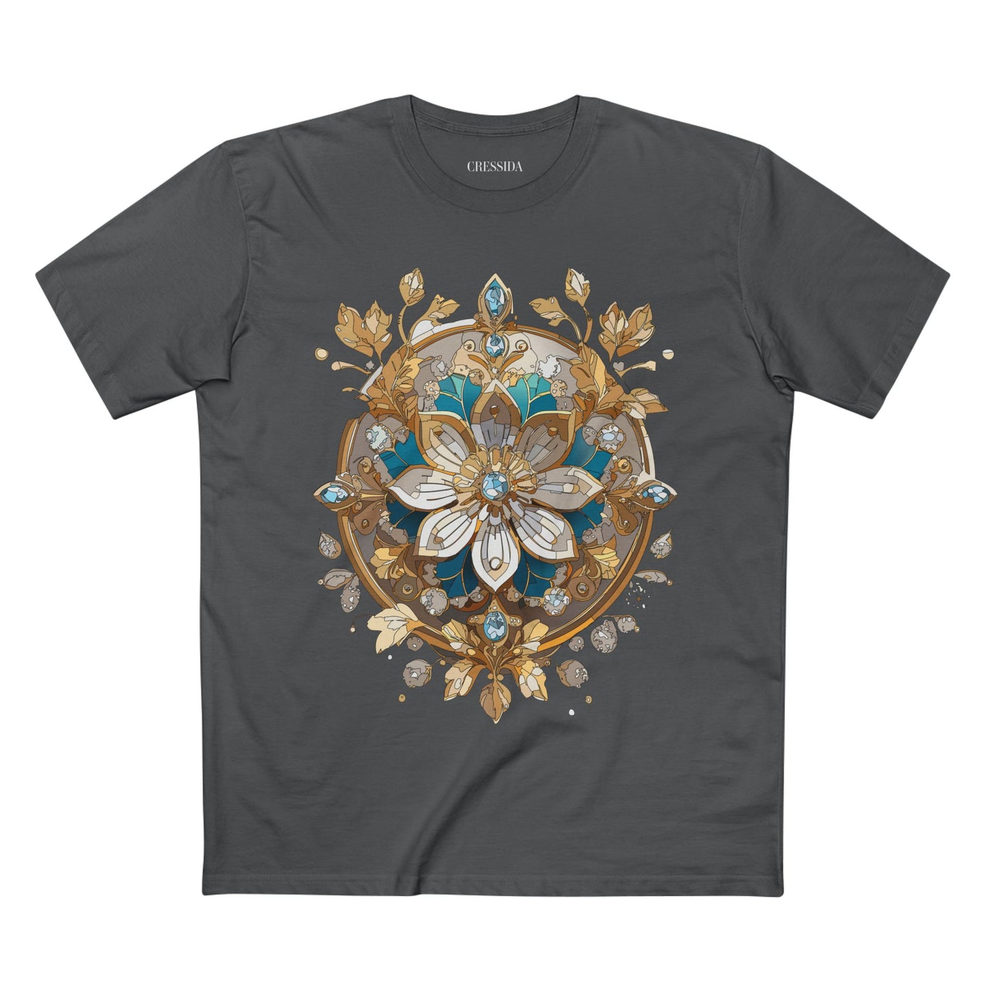 Floral Shirt, Shirt with Flower, Tee Shirt with Antique Flower
