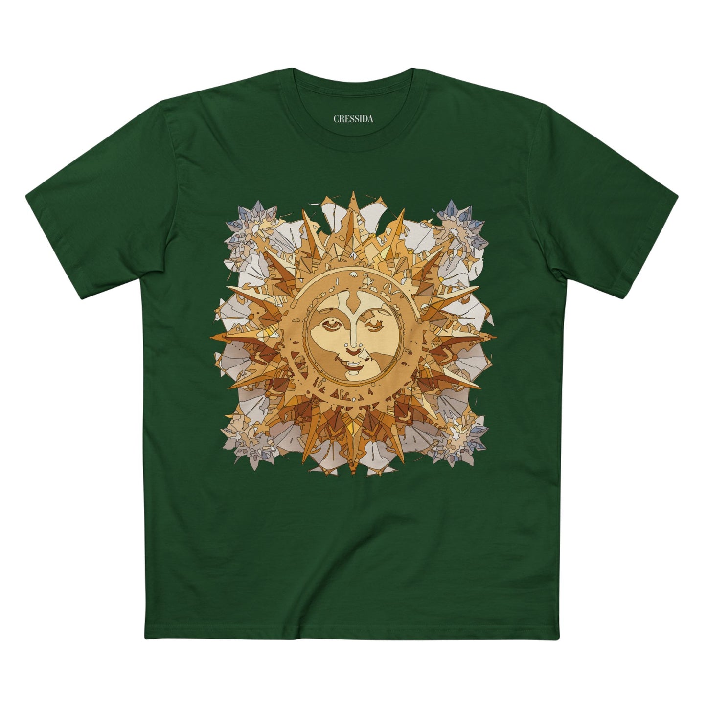 Sun Shirt, Shirt with Sun, Tee Shirt with Gold Sun