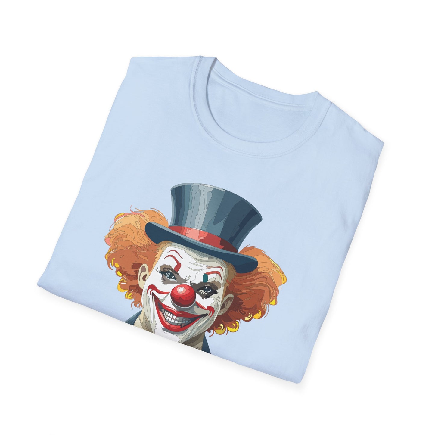 Clown Shirt, T Shirt with Clown, Funny Man Shirt, Tee Shirt with Funny Man, Circus Shirt, Shirt with Circus, Scary Man Shirt, Shirt with Scary Man