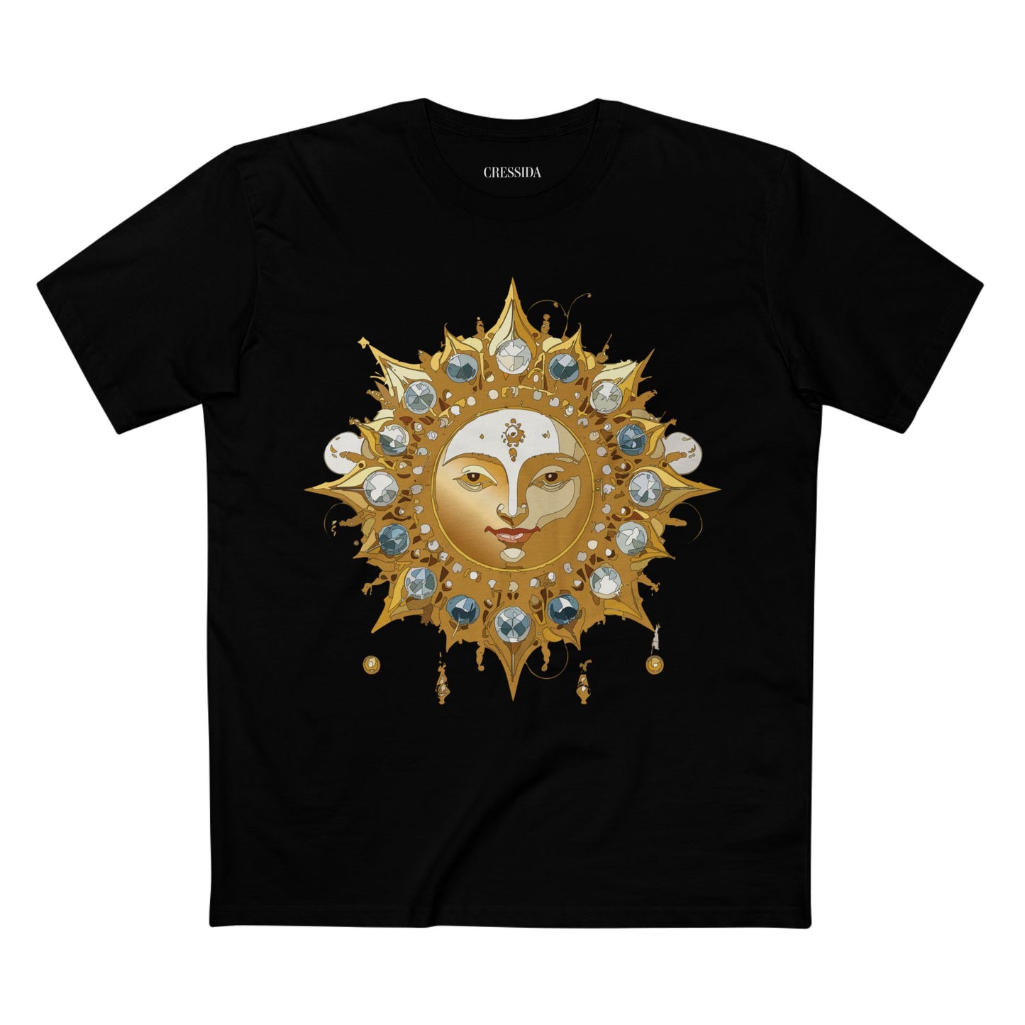 Sun Shirt, Shirt with Sun, Tee Shirt with Gold Sun