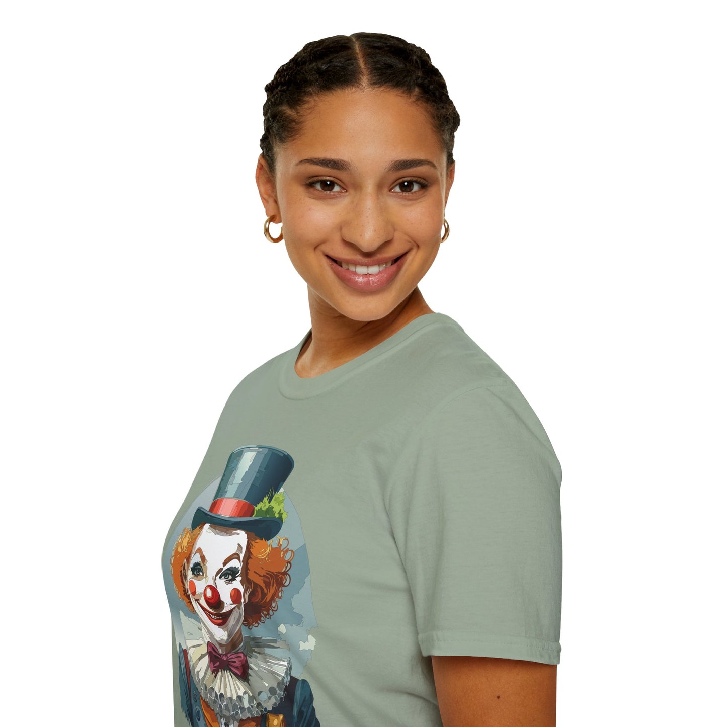 Clown Shirt, T Shirt with Clown, Funny Man Shirt, Tee Shirt with Funny Man, Circus Shirt, Shirt with Circus, Scary Man Shirt, Shirt with Scary Man