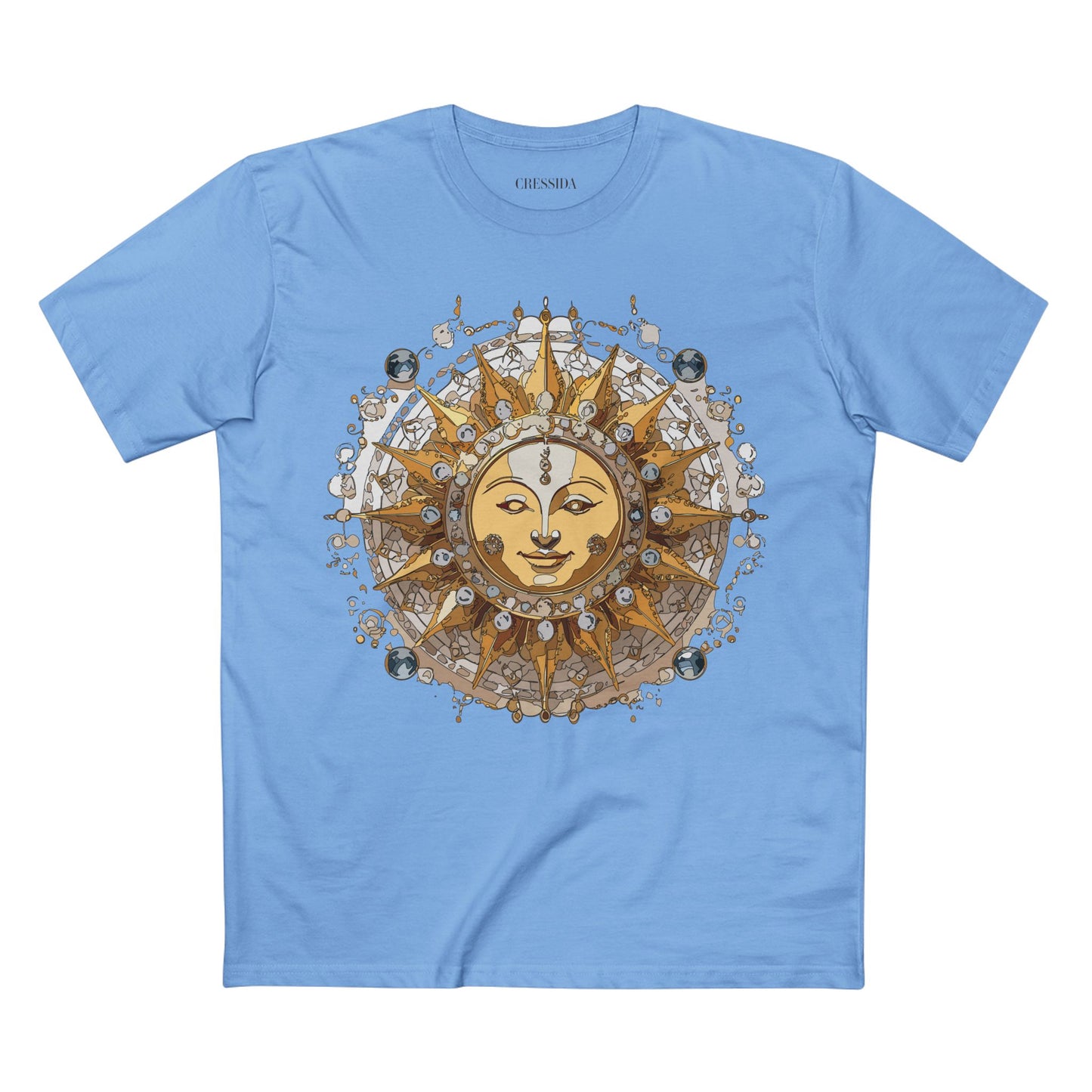 Sun Shirt, Shirt with Sun, Tee Shirt with Gold Sun