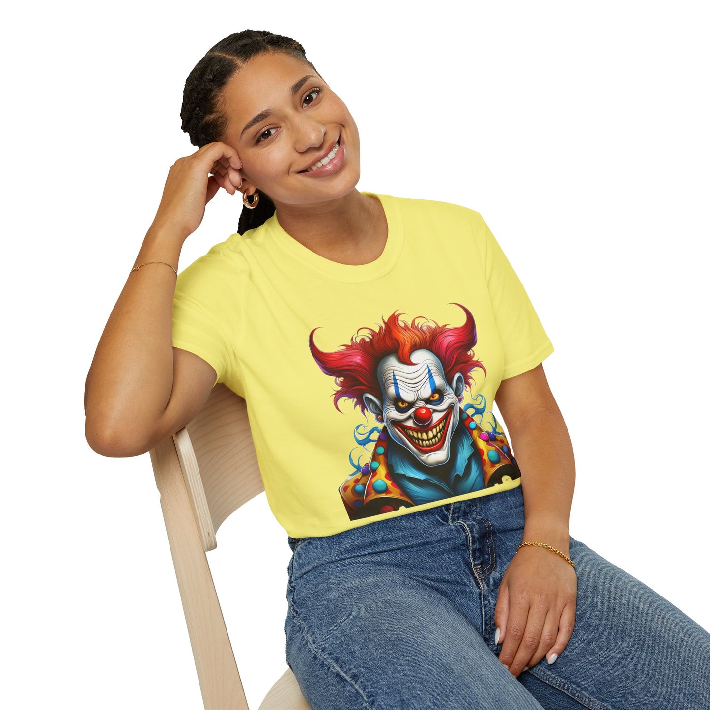 Clown Shirt, T Shirt with Clown, Funny Man Shirt, Tee Shirt with Funny Man, Circus Shirt, Shirt with Circus, Scary Man Shirt, Shirt with Scary Man