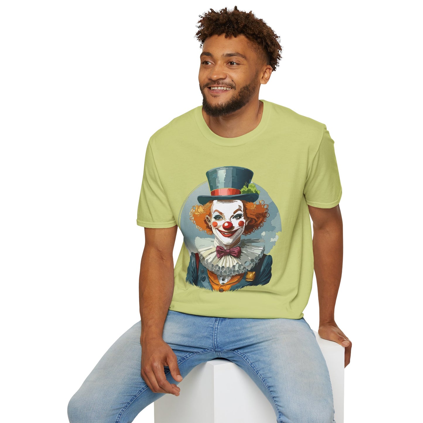Clown Shirt, T Shirt with Clown, Funny Man Shirt, Tee Shirt with Funny Man, Circus Shirt, Shirt with Circus, Scary Man Shirt, Shirt with Scary Man