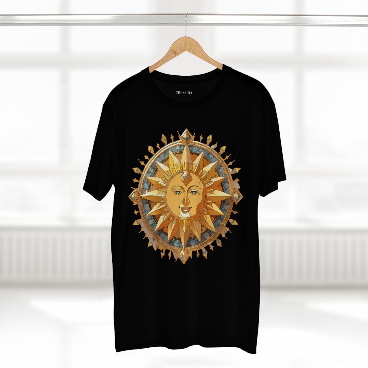 Sun Shirt, Shirt with Sun, Tee Shirt with Gold Sun