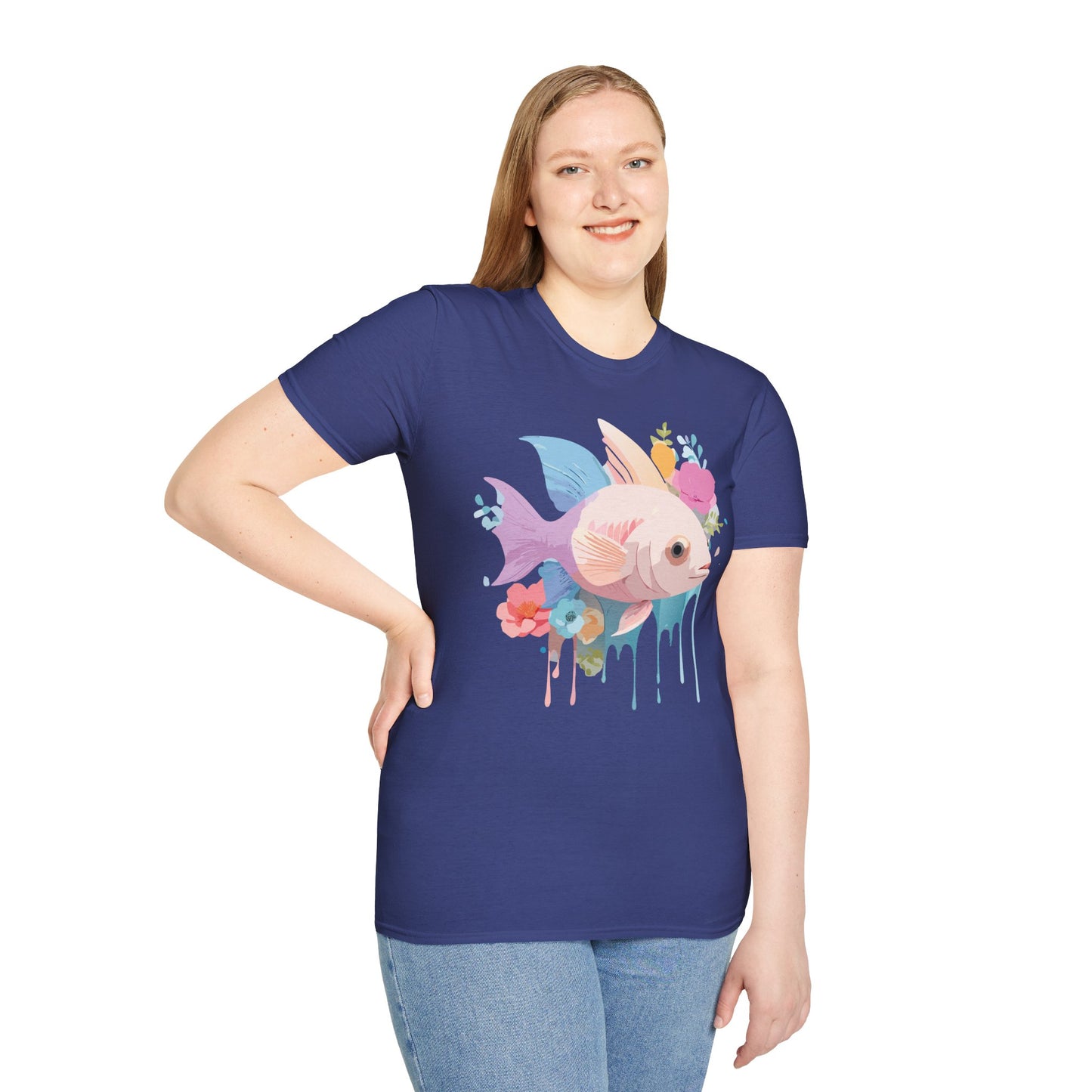 Fish Art Design Shirt, T Shirt with Fish, Graphic Shirt, Tee Shirt with Graphic Design, Shirt with Fish Graphic Art