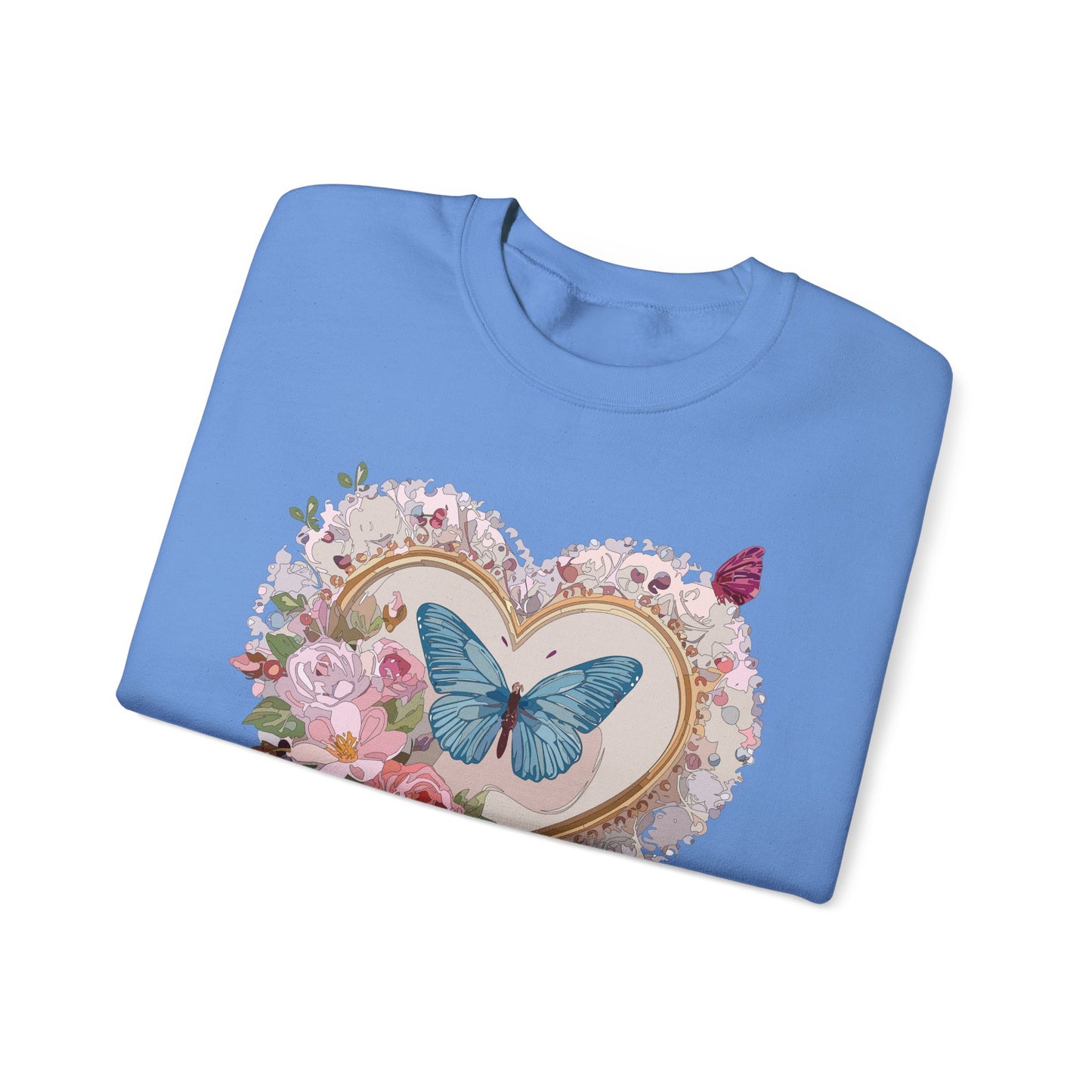 Floral Heart Sweatshirt, Floral Love Sweatshirt, Valentine's Day Sweatshirt, Heart Floral Sweatshirt