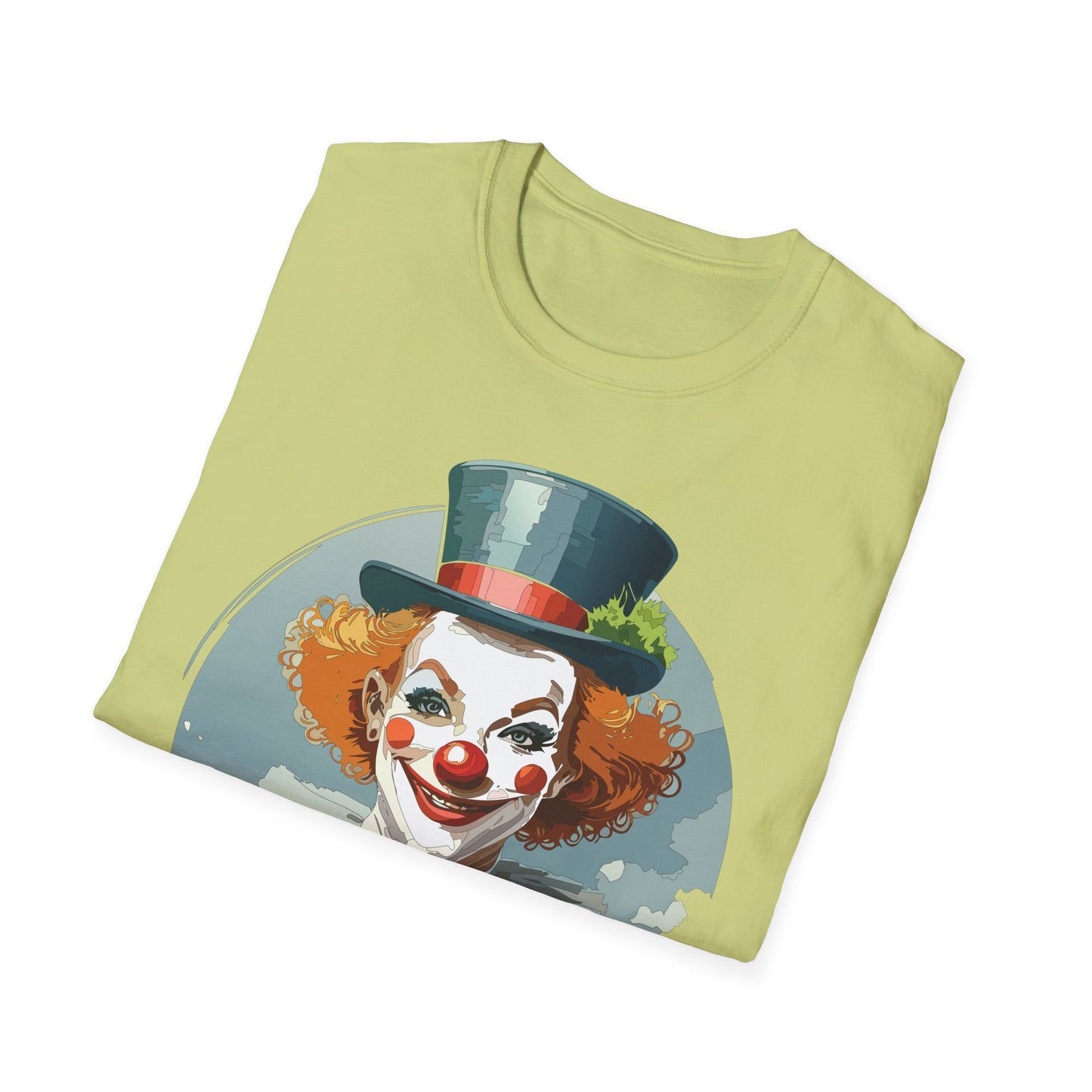 Clown Shirt, T Shirt with Clown, Funny Man Shirt, Tee Shirt with Funny Man, Circus Shirt, Shirt with Circus, Scary Man Shirt, Shirt with Scary Man