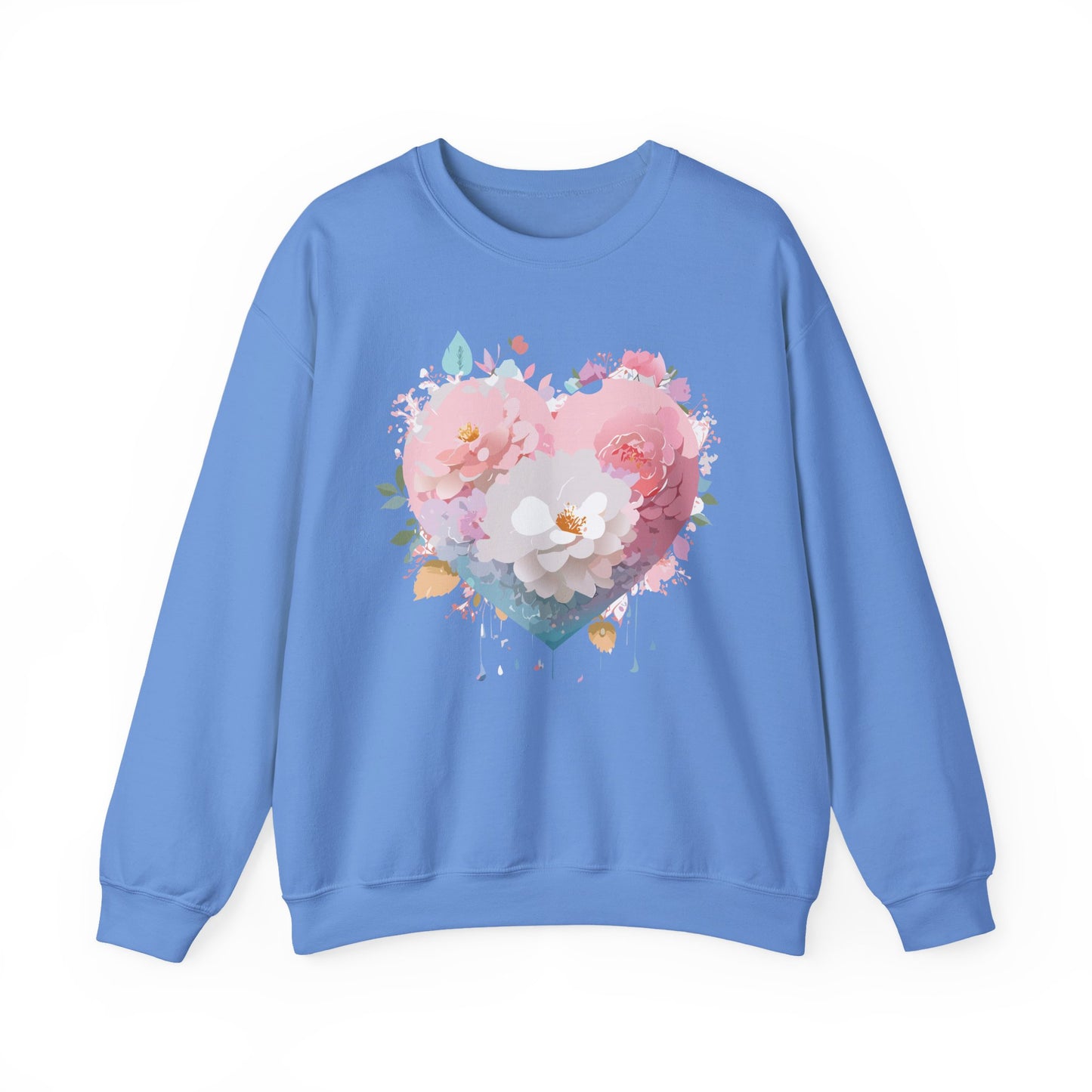 Floral Heart Sweatshirt, Floral Love Sweatshirt, Valentine's Day Sweatshirt, Heart Floral Sweatshirt