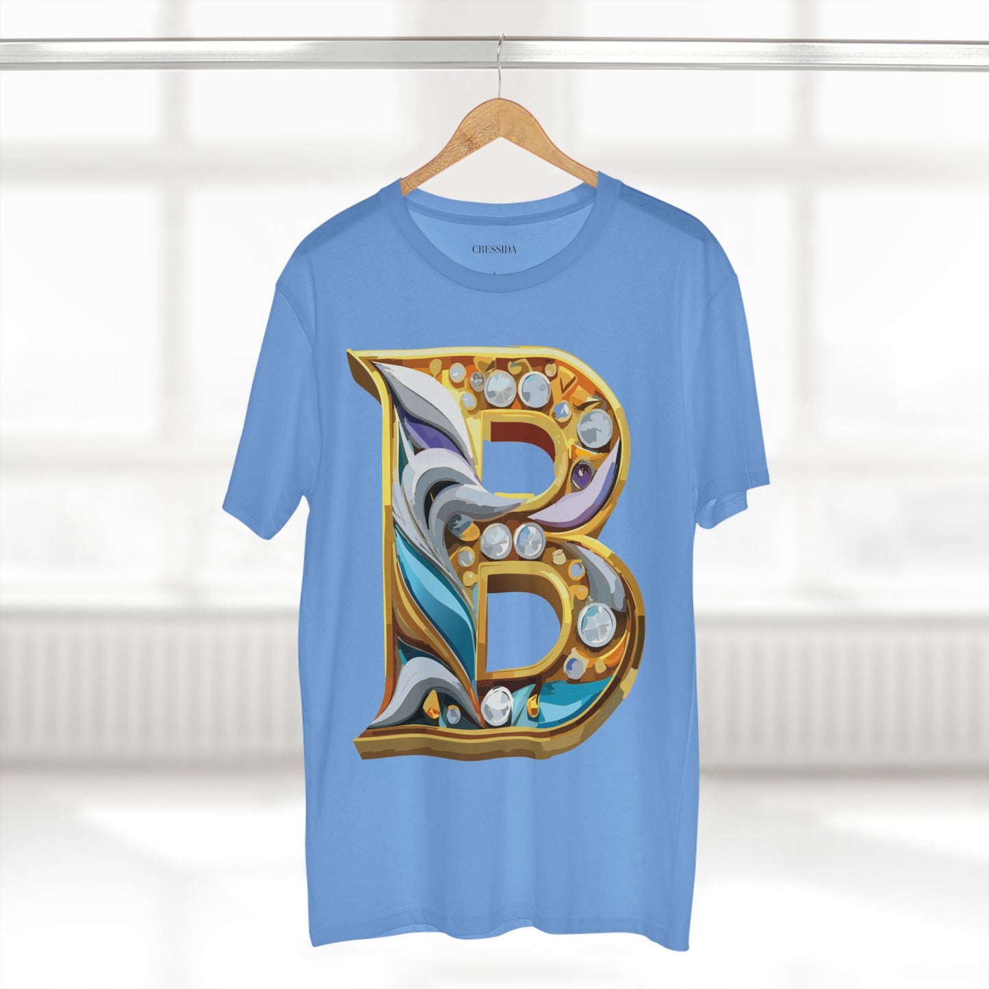 Letter Shirt, Shirt with Letters, Tee Shirt with Gold Letters